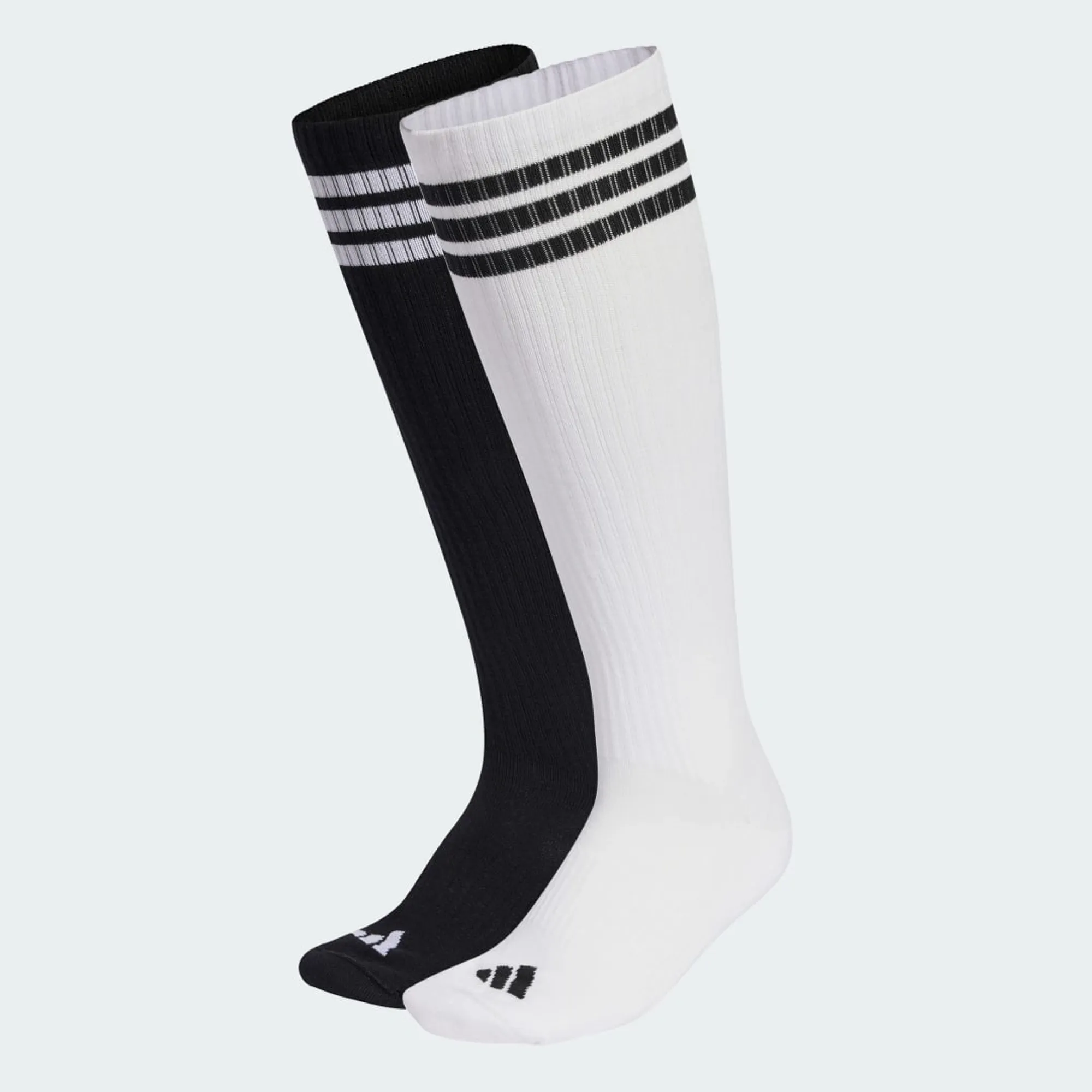 adidas 3 Stripes Knee Socks 2 Pair Pack