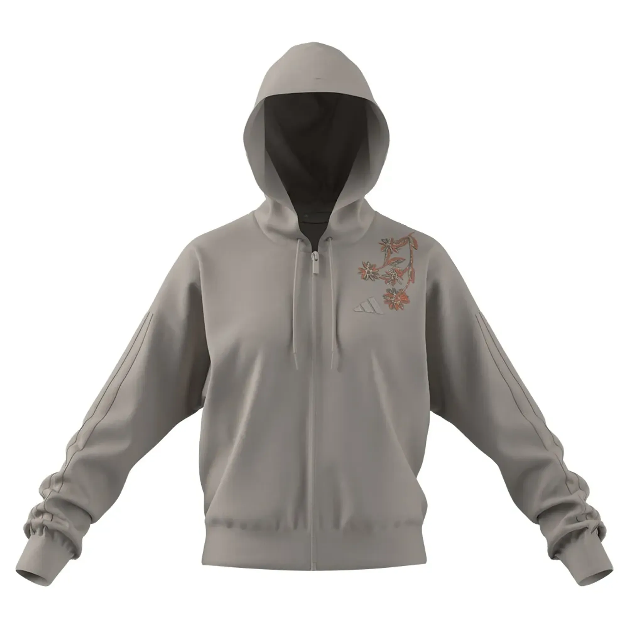 Adidas Essentials 3 Stripes French Terry Full Zip Sweatshirt
