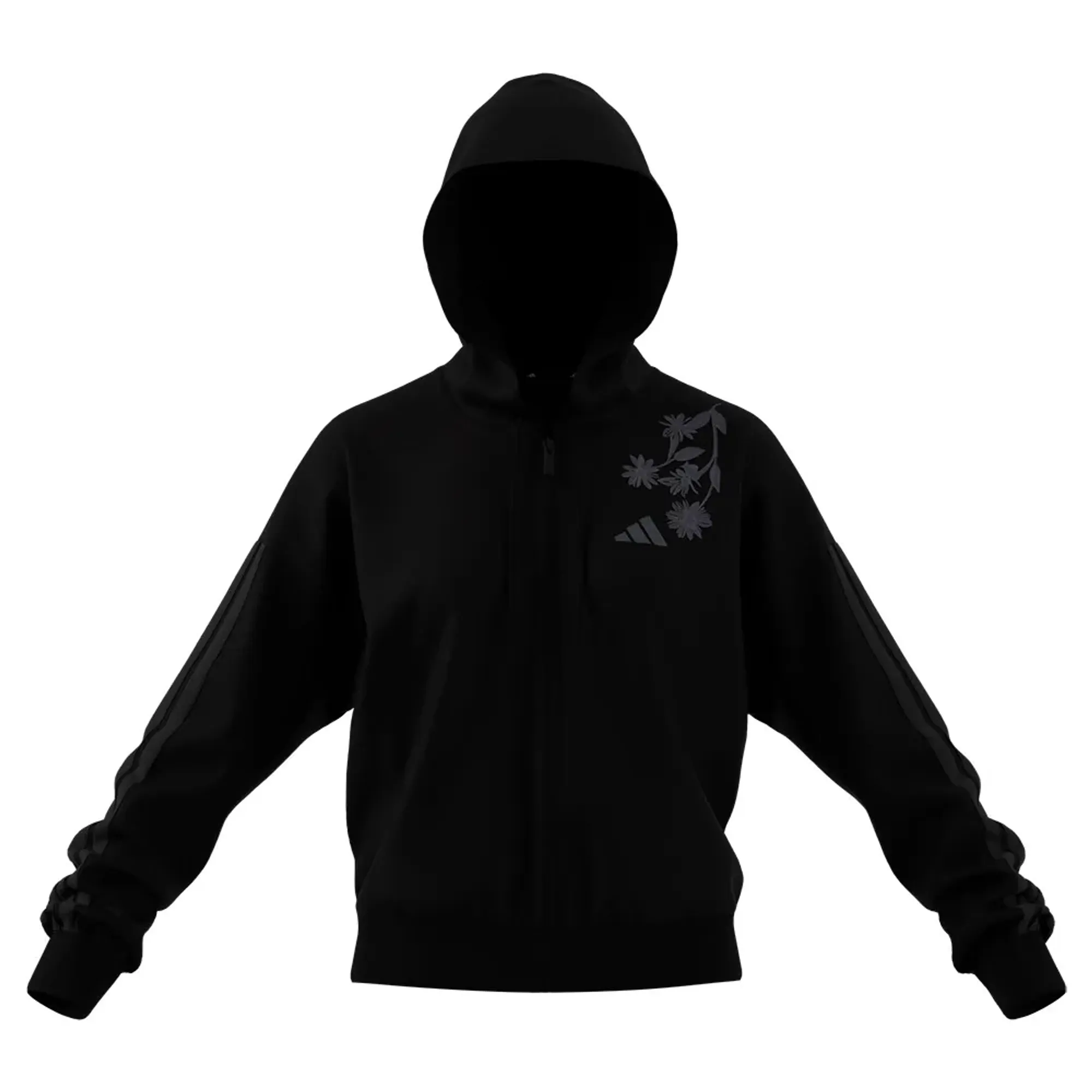 Adidas Essentials 3 Stripes French Terry Full Zip Sweatshirt