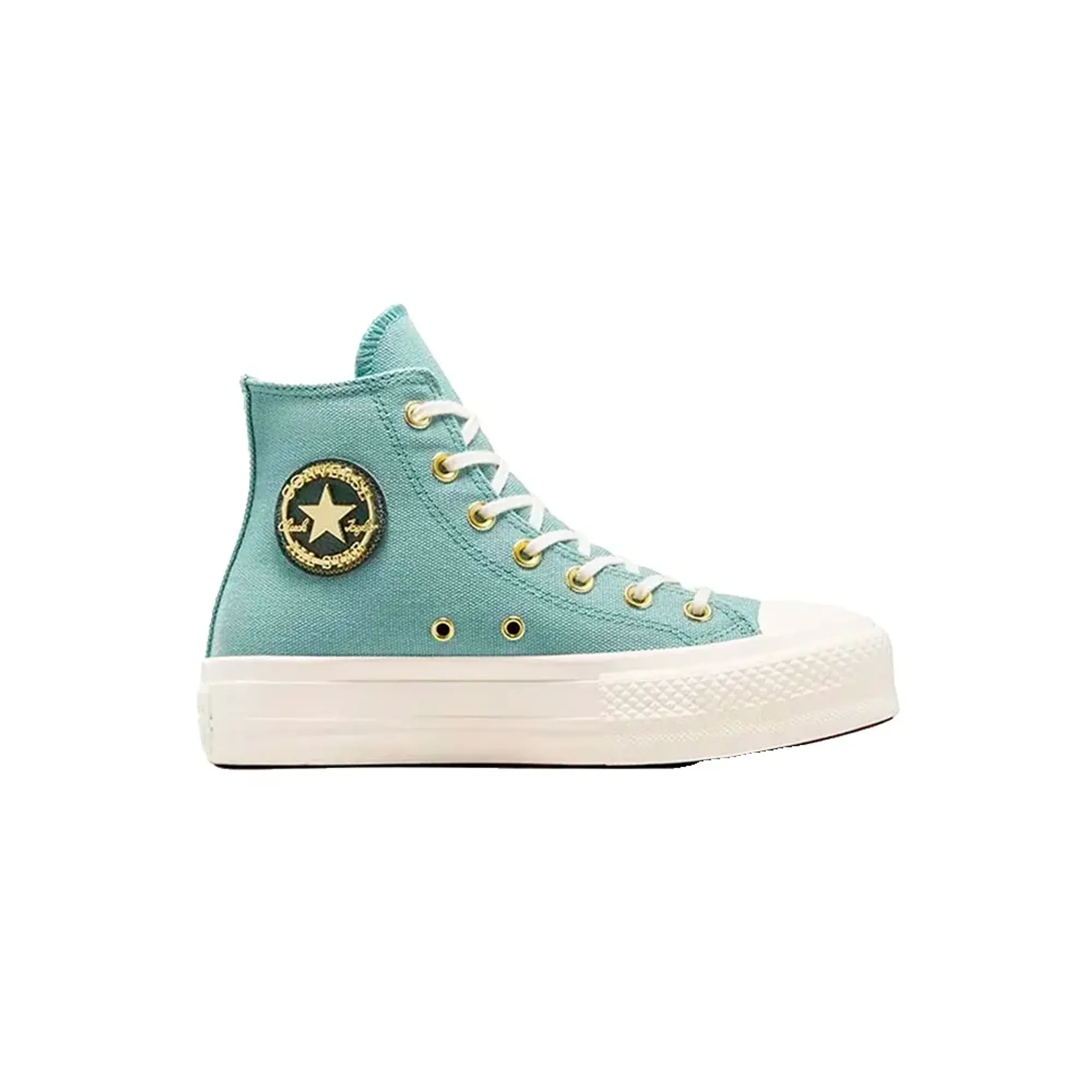 Converse Chuck Taylor All Star Lift Platform Gold Trainers