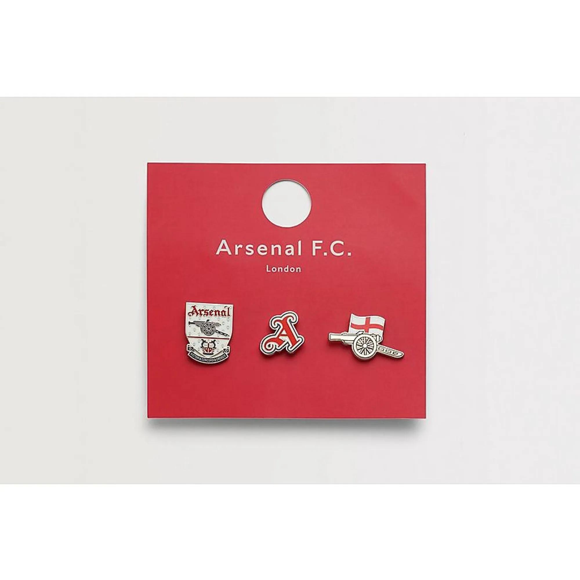 Arsenal Classics England White Pin Badge Set, White