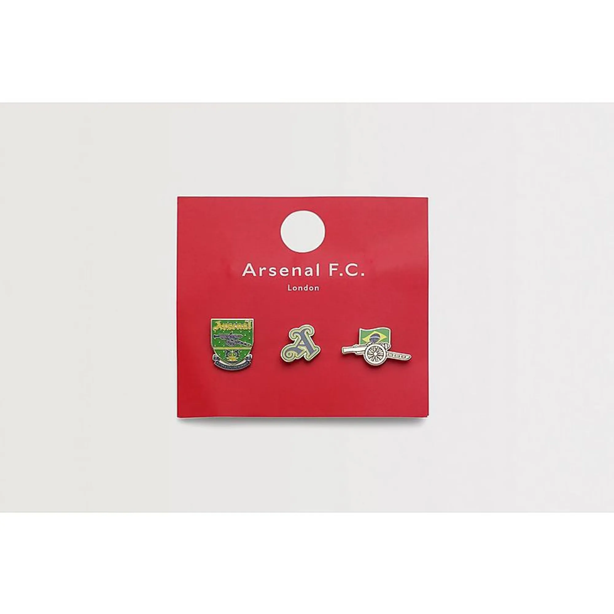 Arsenal Classics Brazil Yellow Pin Badge Set, Yellow