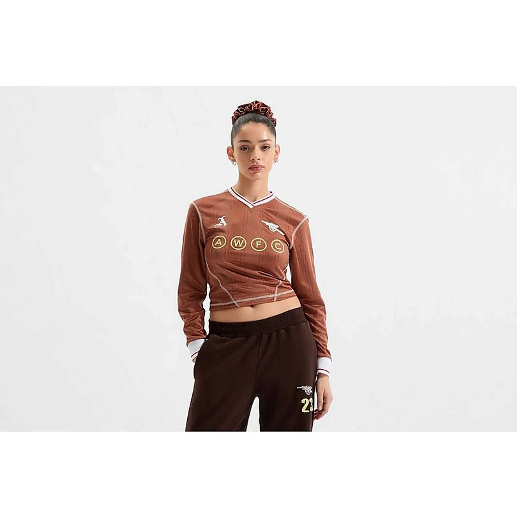 Arsenal AWFC Classics Russo Shrunken Jersey, Brown