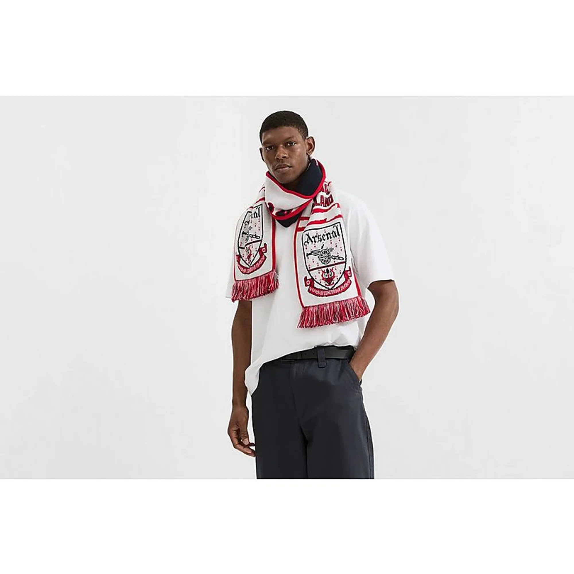 Arsenal Classics England White Scarf, White