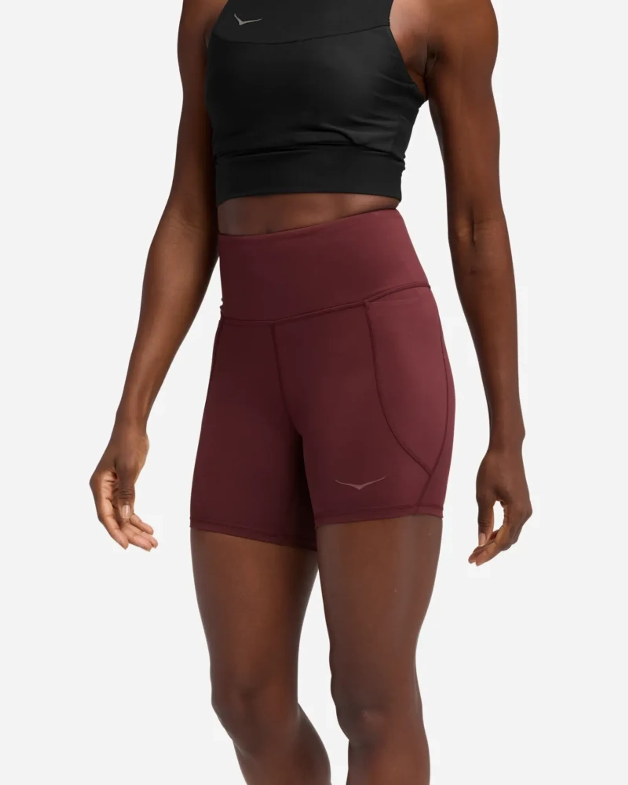 Hoka Women's Elaro 5" Bike Shorts In Black Cherry