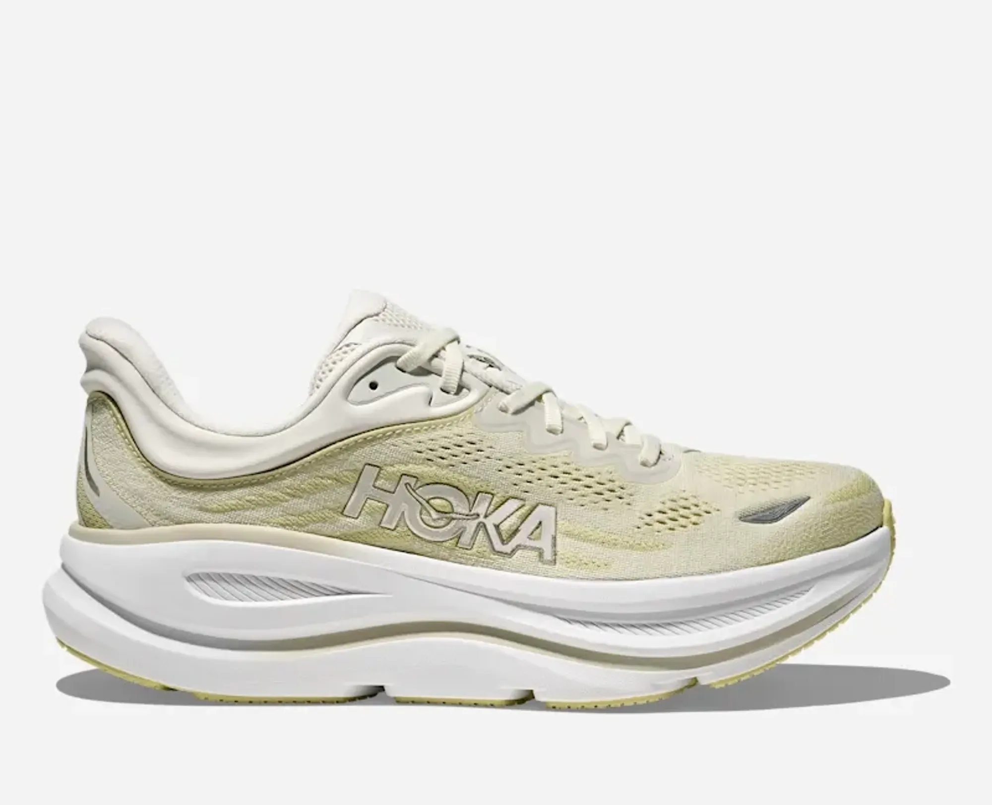 Hoka Men's Bondi 9 Road Running Shoes In Truffle Salt/Cardamom