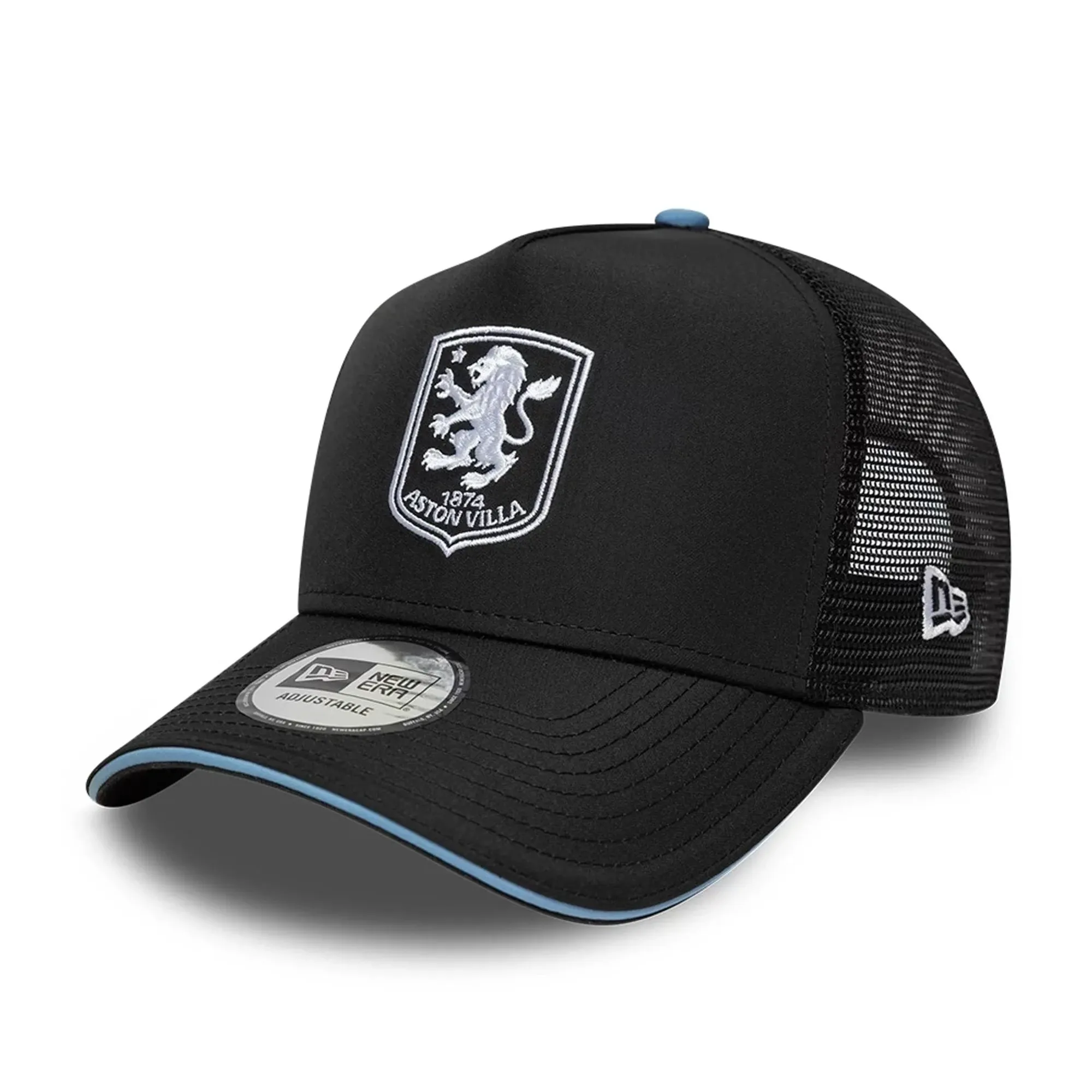 Aston Villa FC Away Kit Black 9FORTY A-Frame Trucker Cap New Era Cap adult unisex