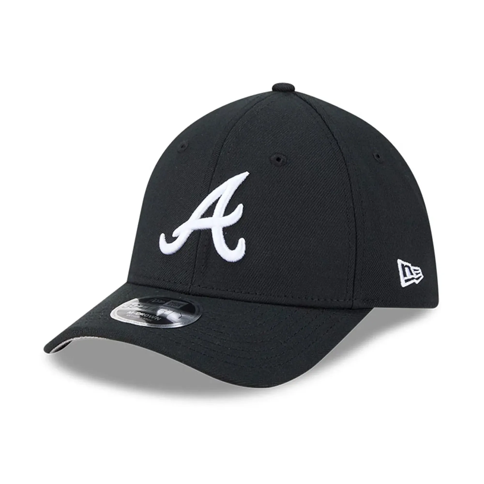 Atlanta Braves MLB Black 39THIRTY M-Crown Stretch Fit Cap New Era Cap adult unisex
