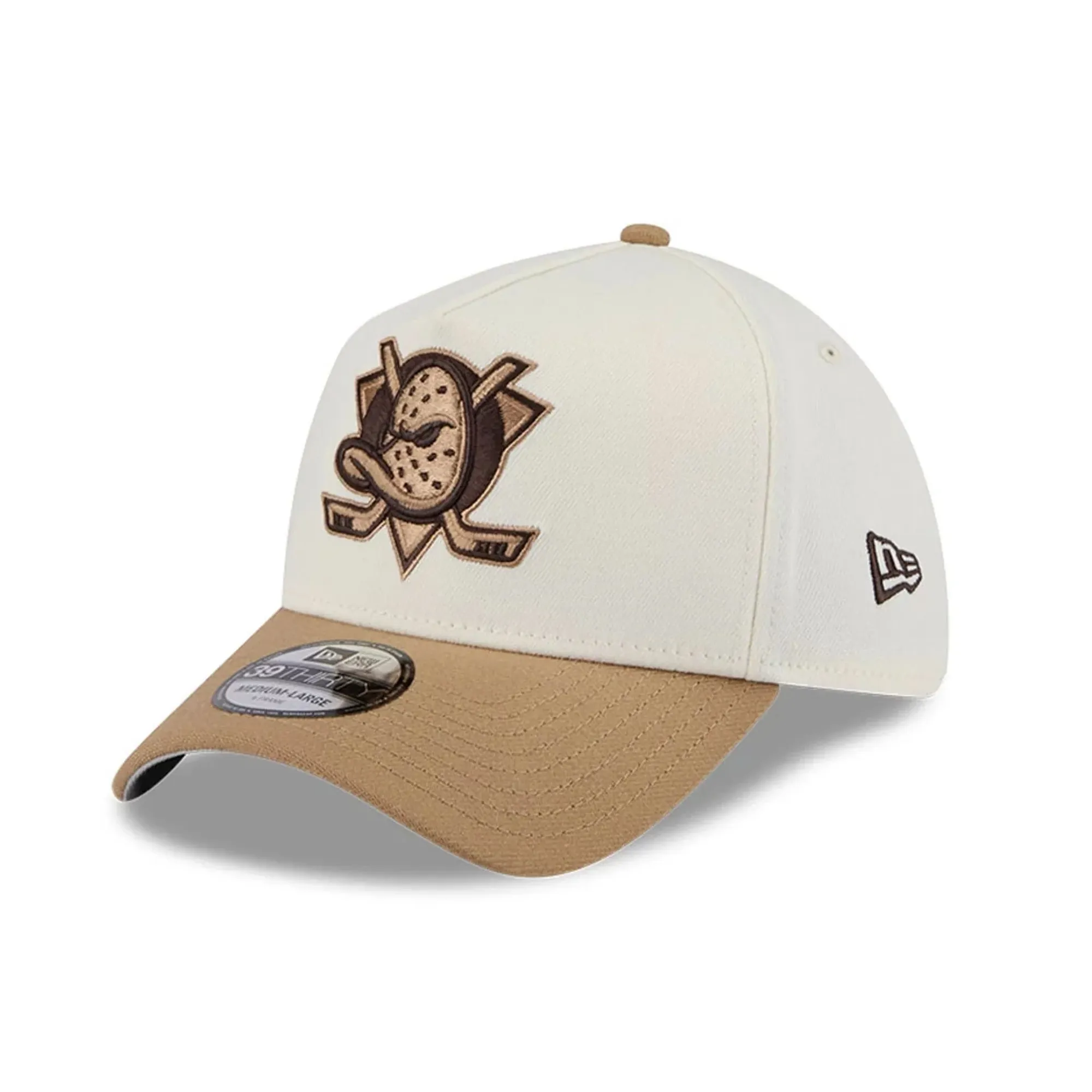Anaheim Ducks NHL Sandy Bay White 39THIRTY A-Frame Stretch Fit Cap New Era Cap adult unisex