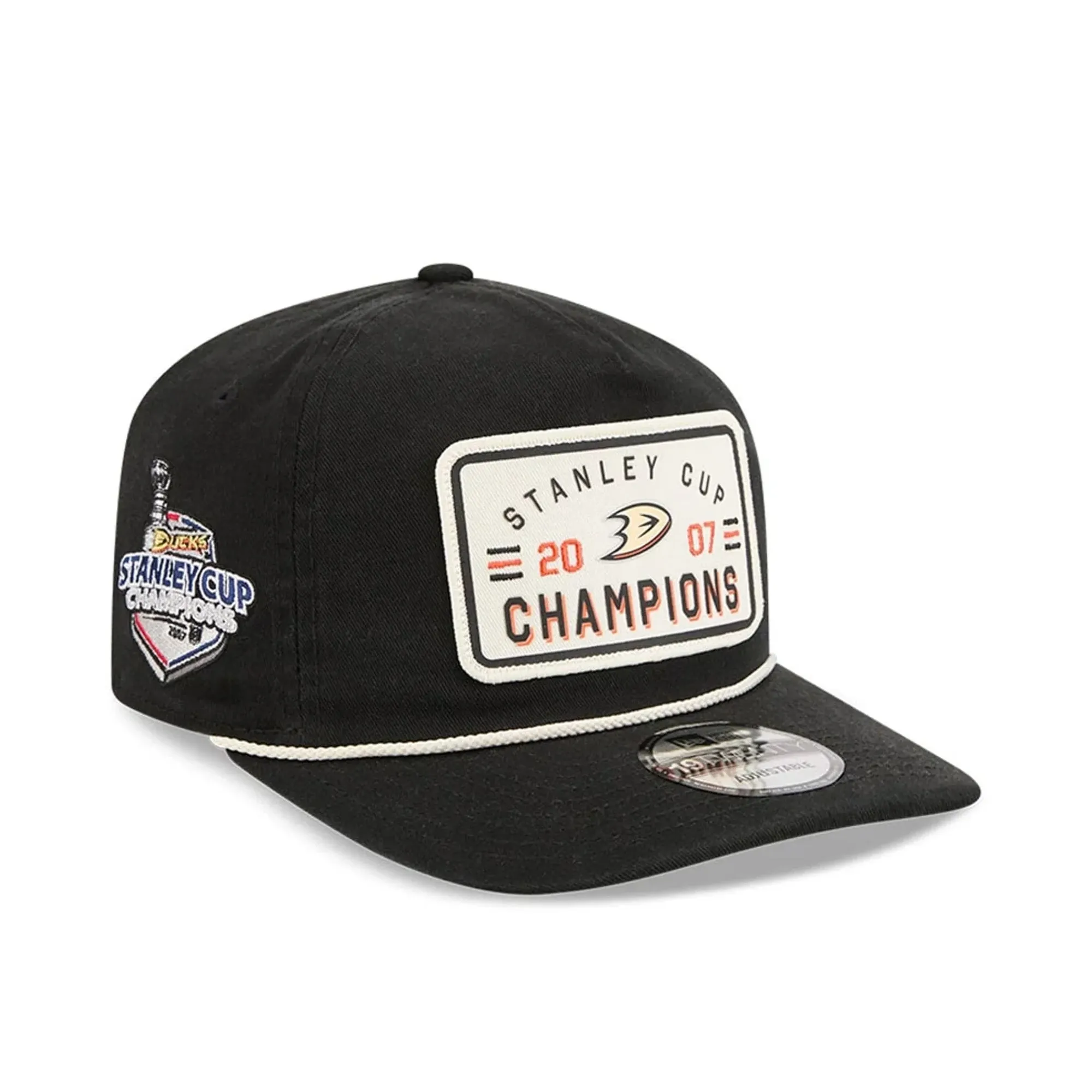 Anaheim Ducks NHL Stanley Cup Champions Black 19TWENTY Adjustable Cap New Era Cap adult unisex