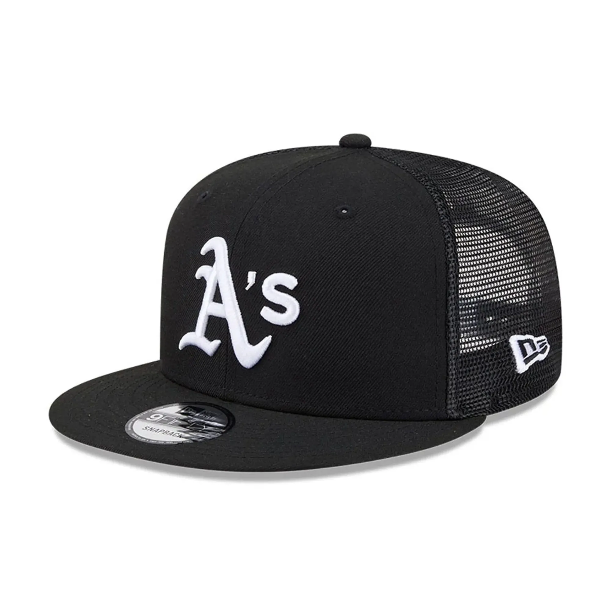 Athletics MLB Evergreen Black 9FIFTY Trucker Adjustable Cap New Era Cap adult unisex