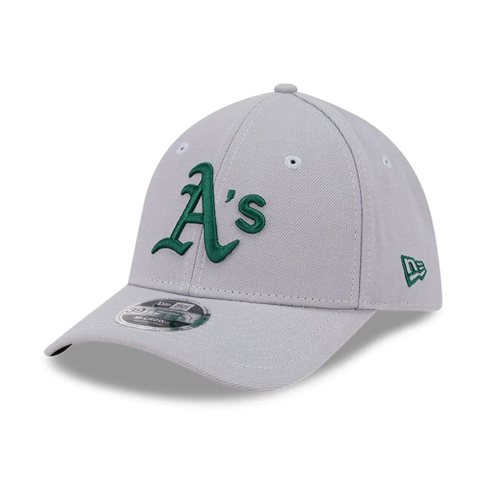 Athletics MLB Grey 39THIRTY M-Crown Stretch Fit Cap New Era Cap adult unisex