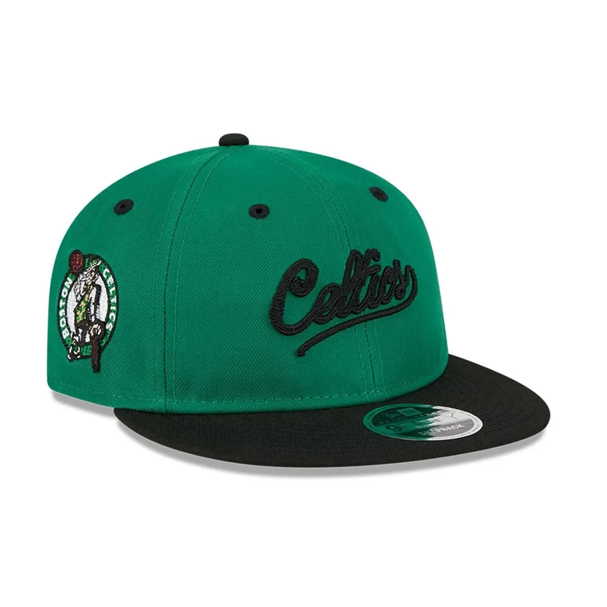 Boston Celtics NBA Chainstitch Script Green Retro Crown 9FIFTY Adjustable Cap New Era Cap adult unisex