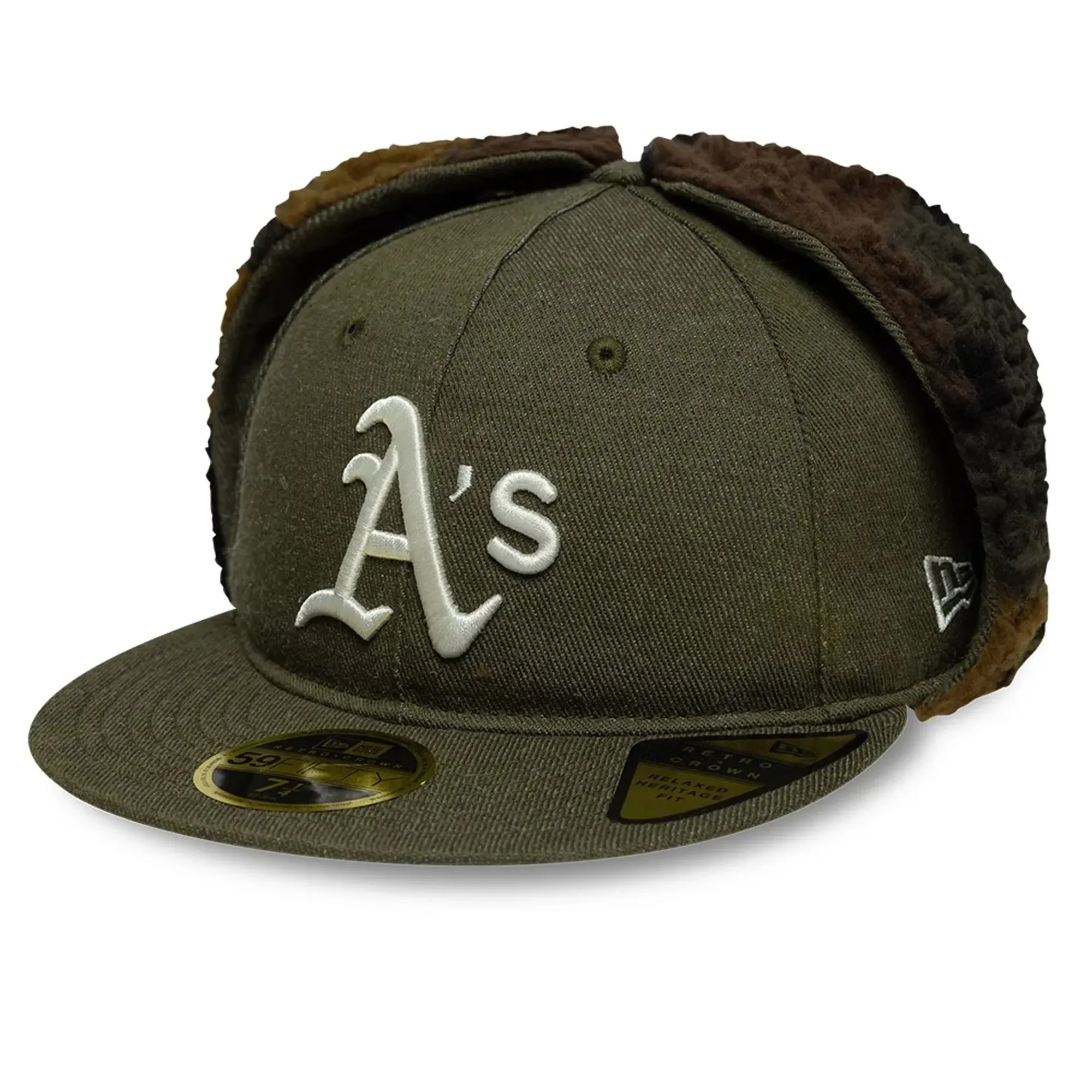 Athletics MLB Camo Open Green Retro Crown 59FIFTY Fitted Cap New Era Cap adult unisex