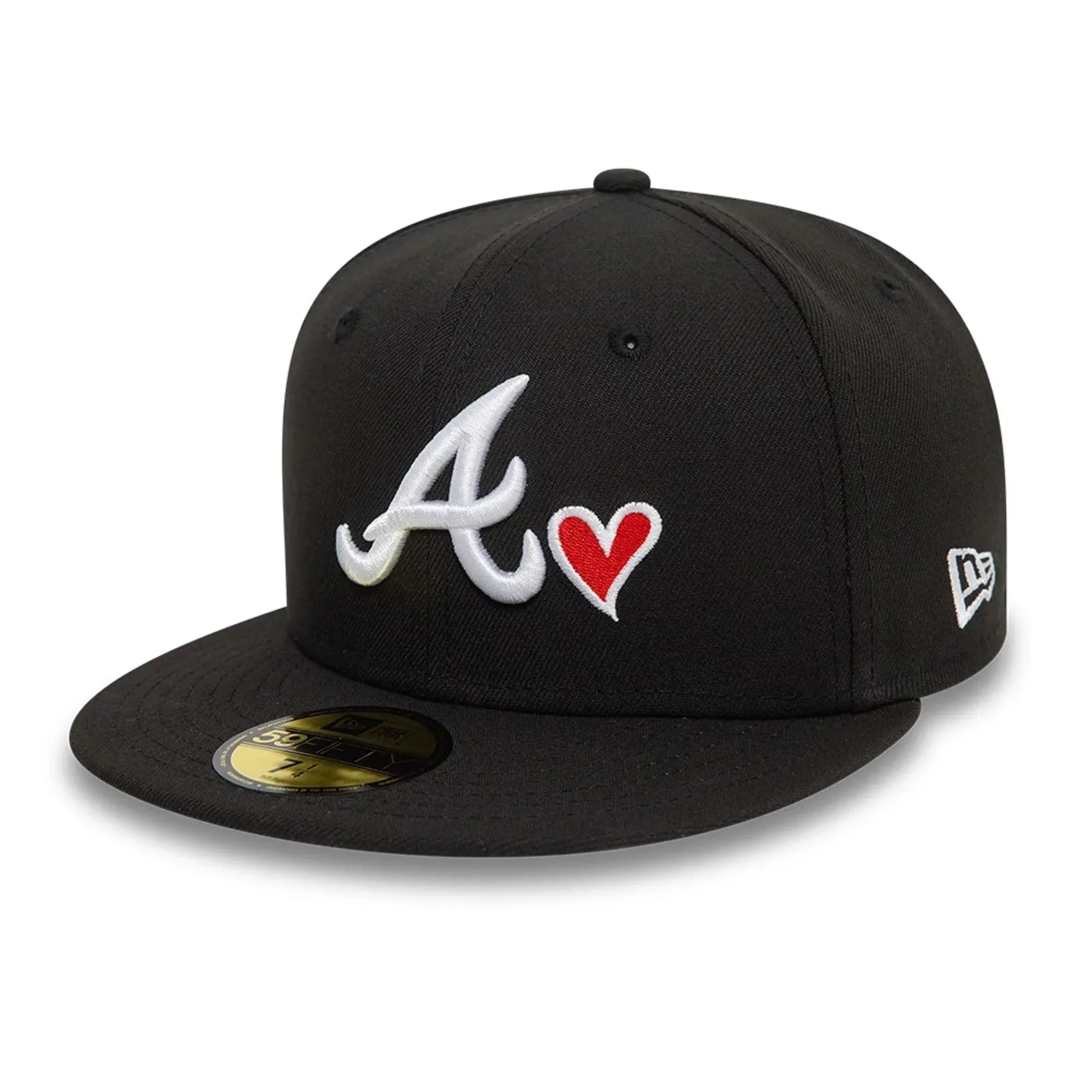 Atlanta Braves MLB Heart Icon Black 59FIFTY Fitted Cap New Era Cap adult unisex