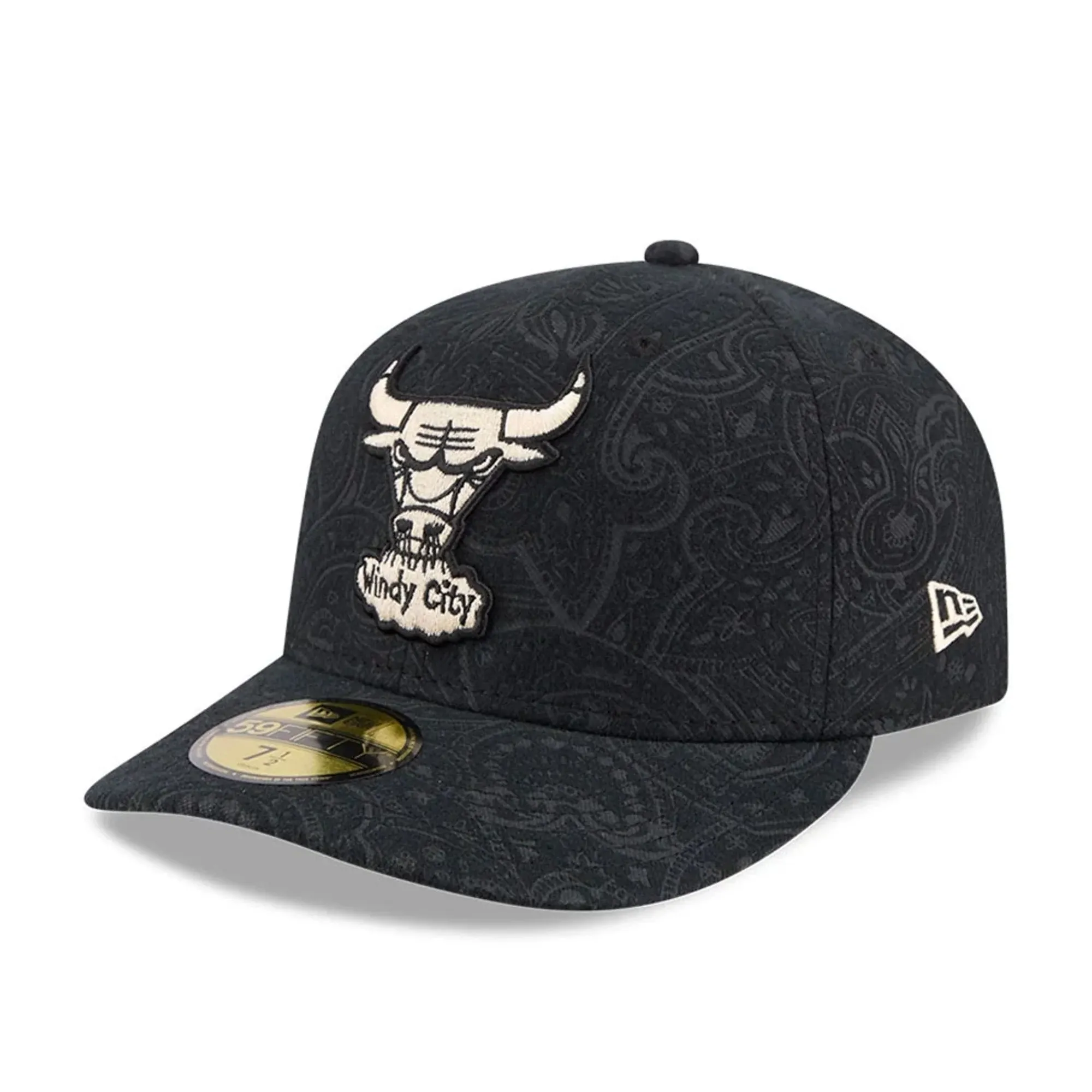 Chicago Bulls NBA Brushed Cotton Black 59FIFTY Fitted Cap New Era Cap adult unisex