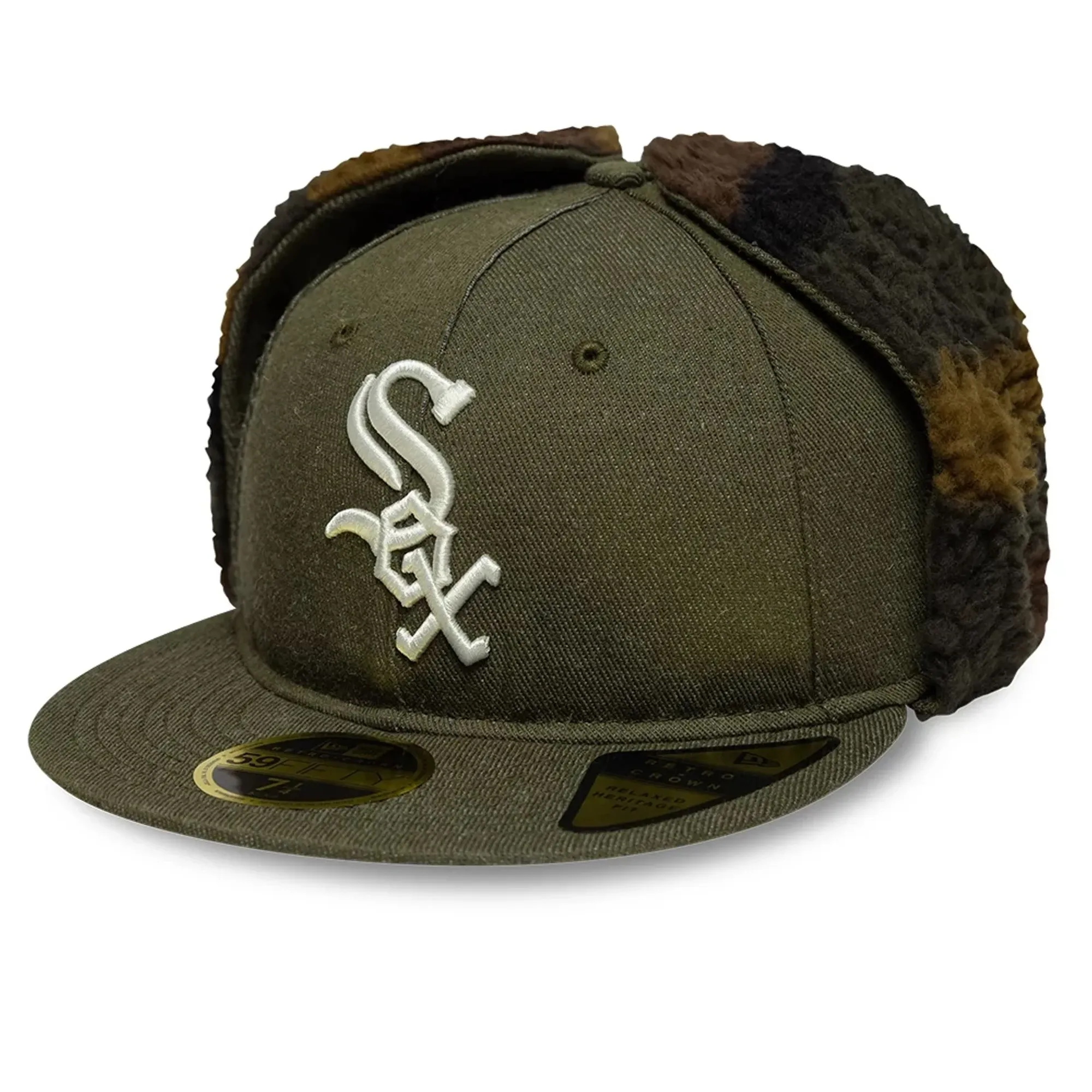 Chicago White Sox MLB Camo Green Retro Crown 59FIFTY Fitted Cap New Era Cap adult unisex