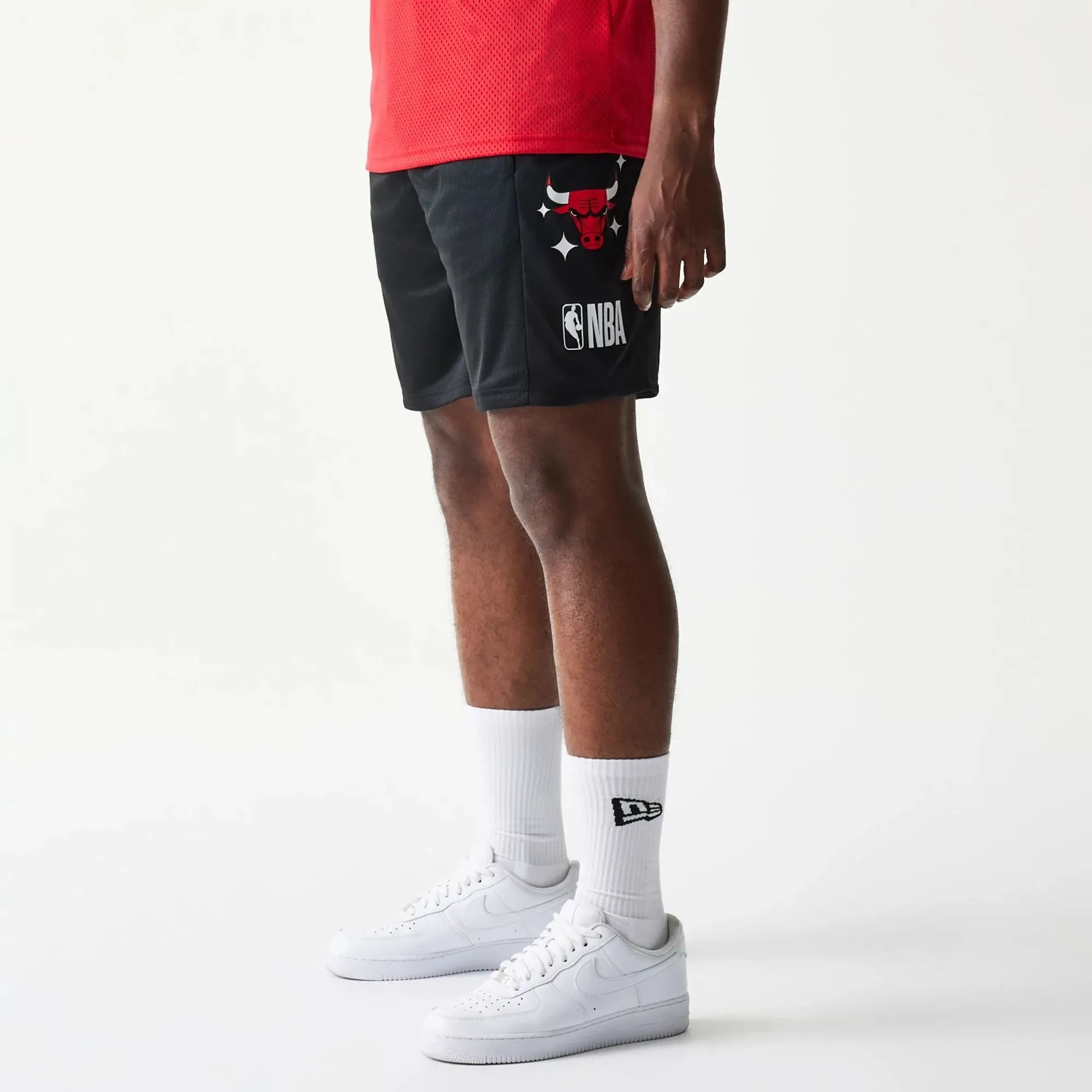 Chicago Bulls NBA Mesh Black Shorts New Era Cap adult unisex
