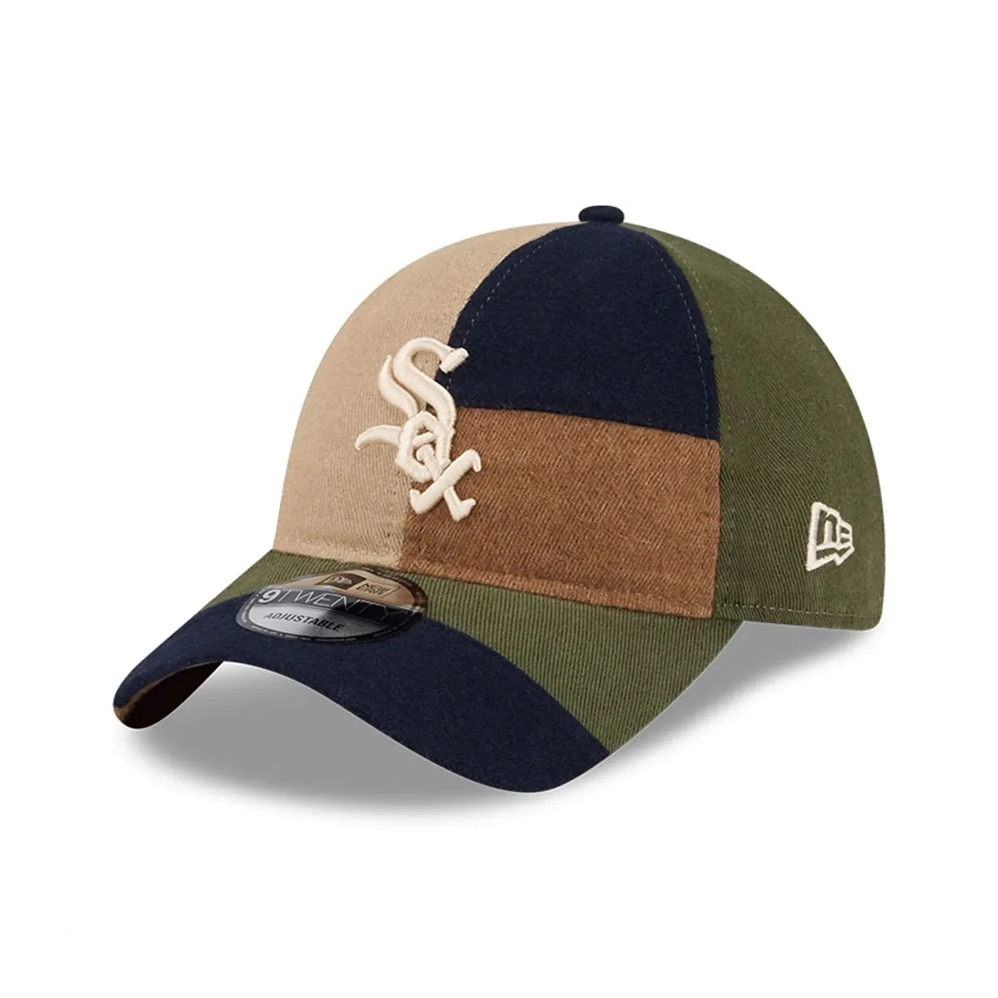 Chicago White Sox MLB Patchwork Open Brown 9TWENTY Adjustable Cap New Era Cap adult unisex