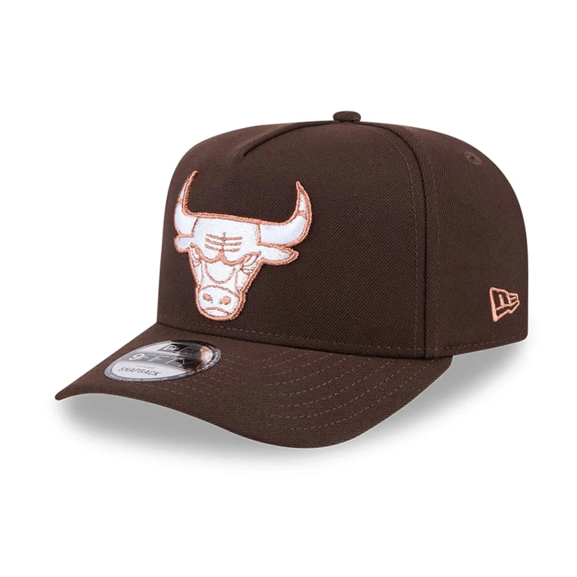 Chicago Bulls NBA Metallic Dark Brown 9FIFTY A-Frame Snapback Adjustable Cap New Era Cap adult unisex