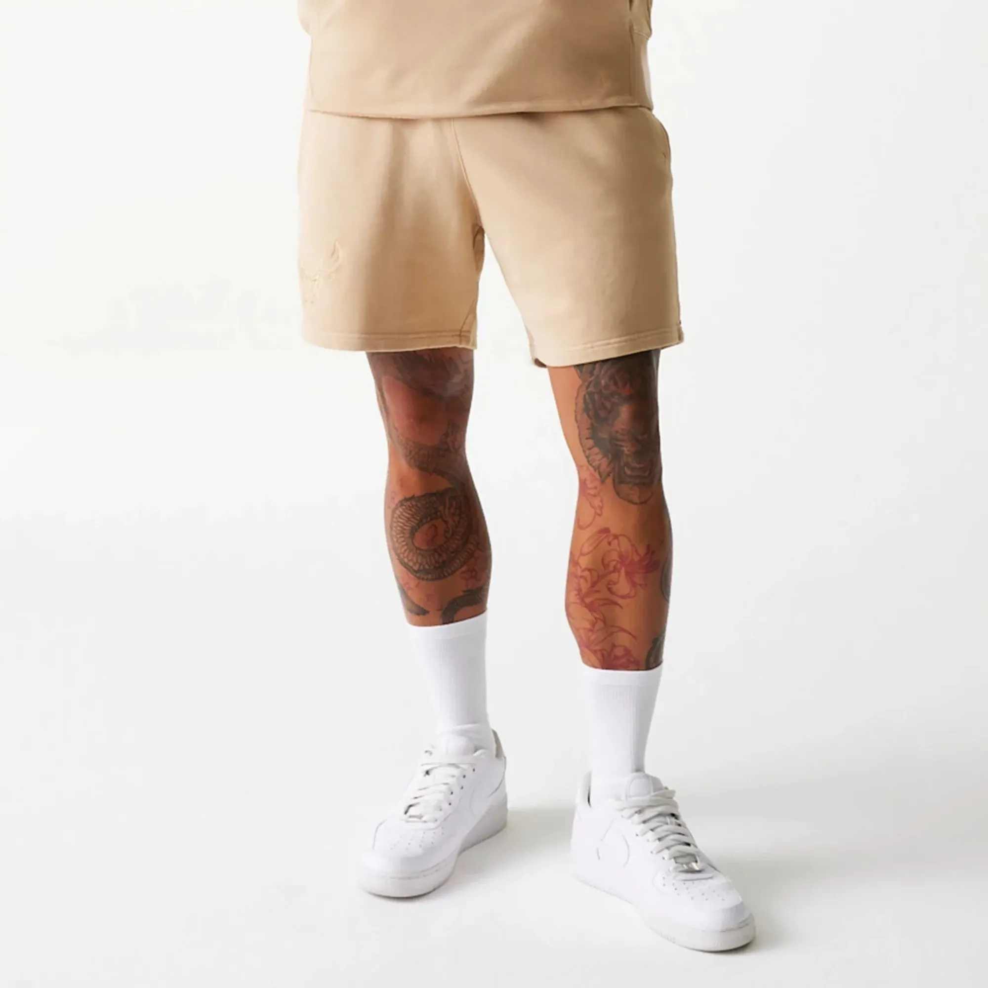Chicago Bulls NBA Washed Beige Shorts New Era Cap adult unisex