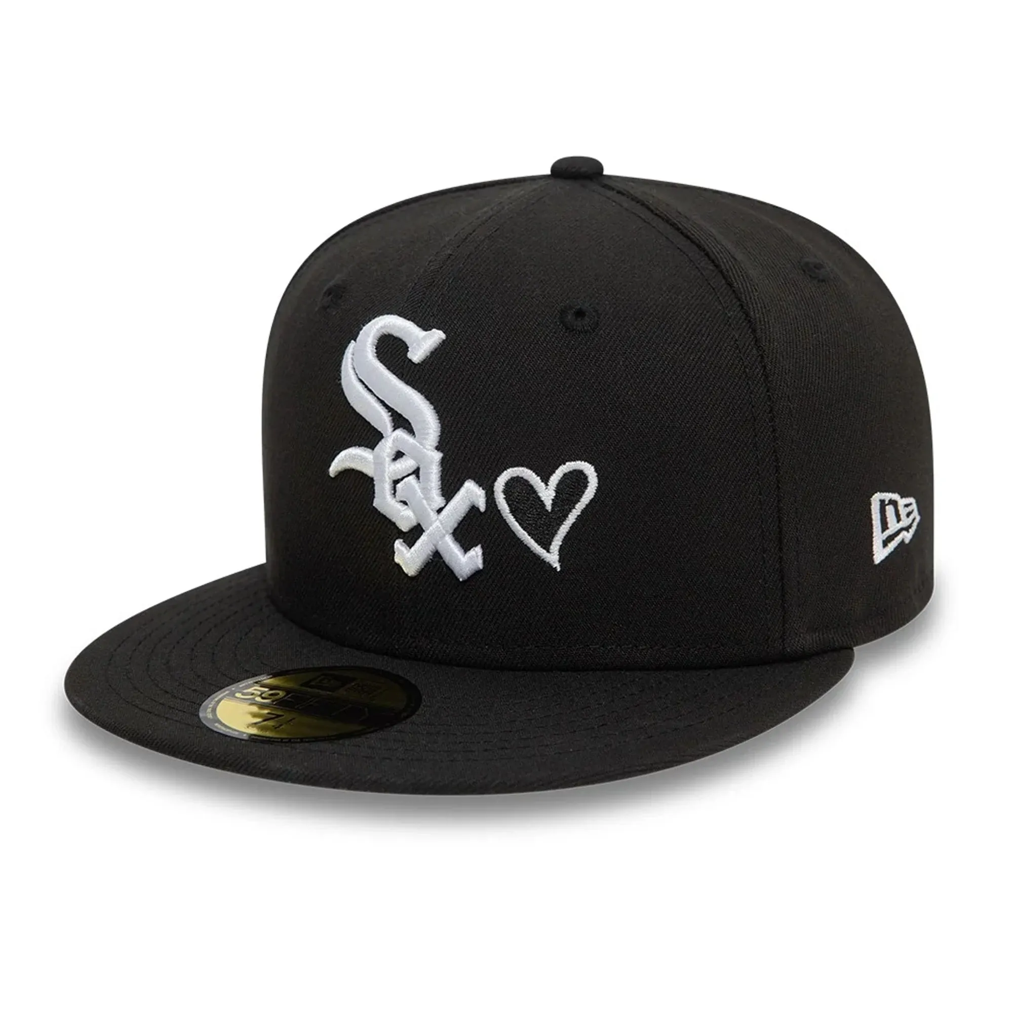 Chicago White Sox MLB Heart Icon Black 59FIFTY Fitted Cap New Era Cap adult unisex
