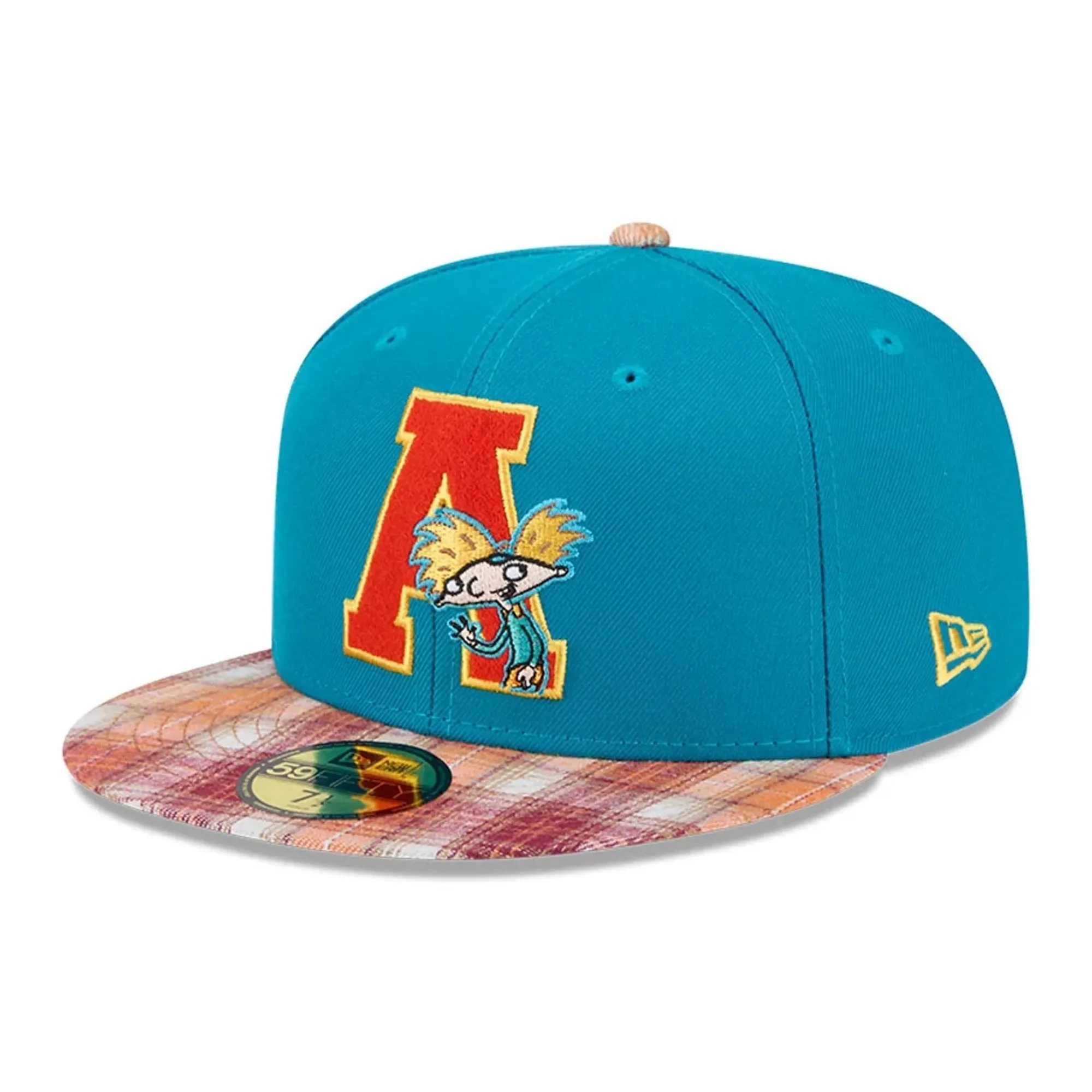 Hey Arnold Letterman Turquoise 59FIFTY Fitted Cap New Era Cap adult unisex