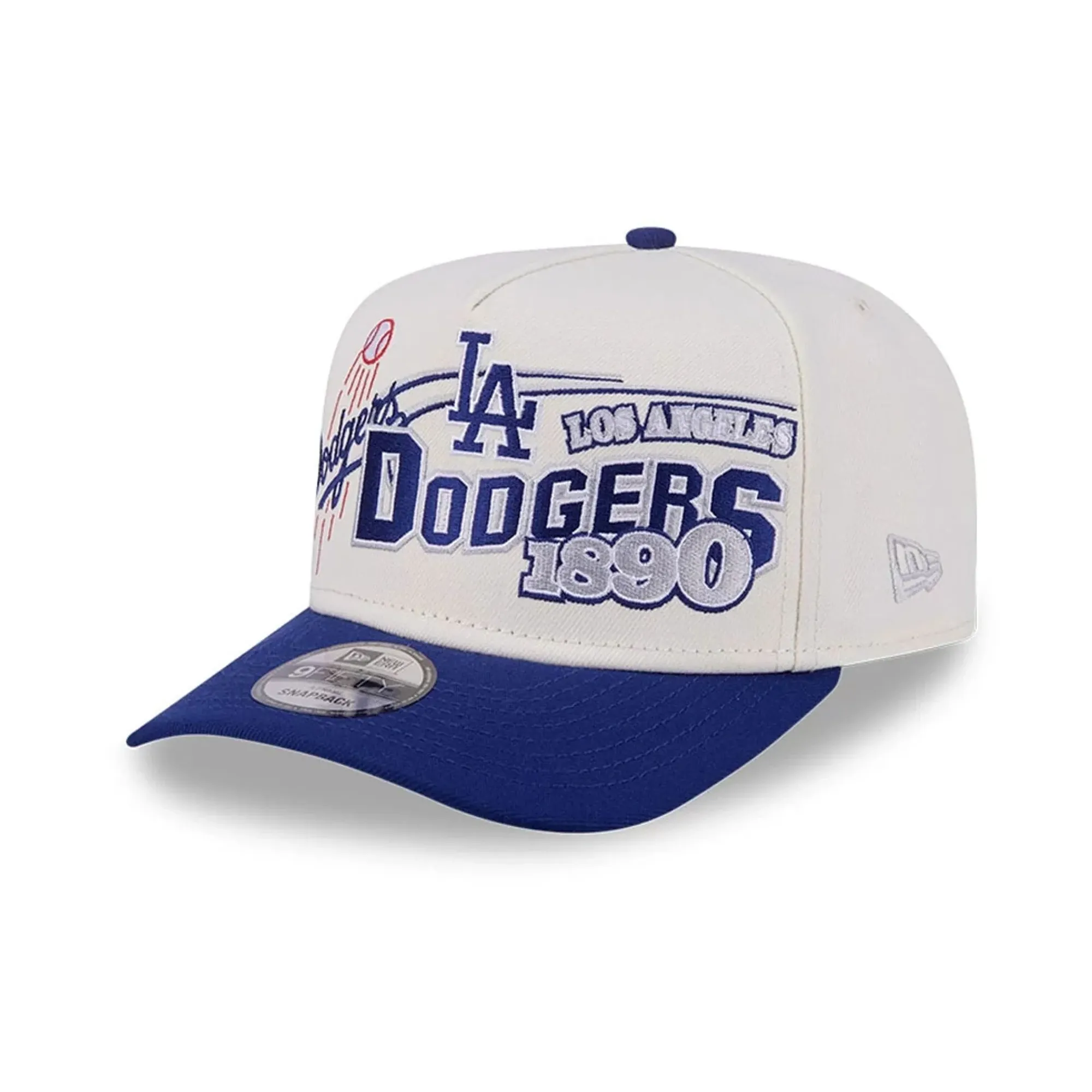 LA Dodgers MLB Classic White 9FIFTY A-Frame Snapback Adjustable Cap New Era Cap adult unisex