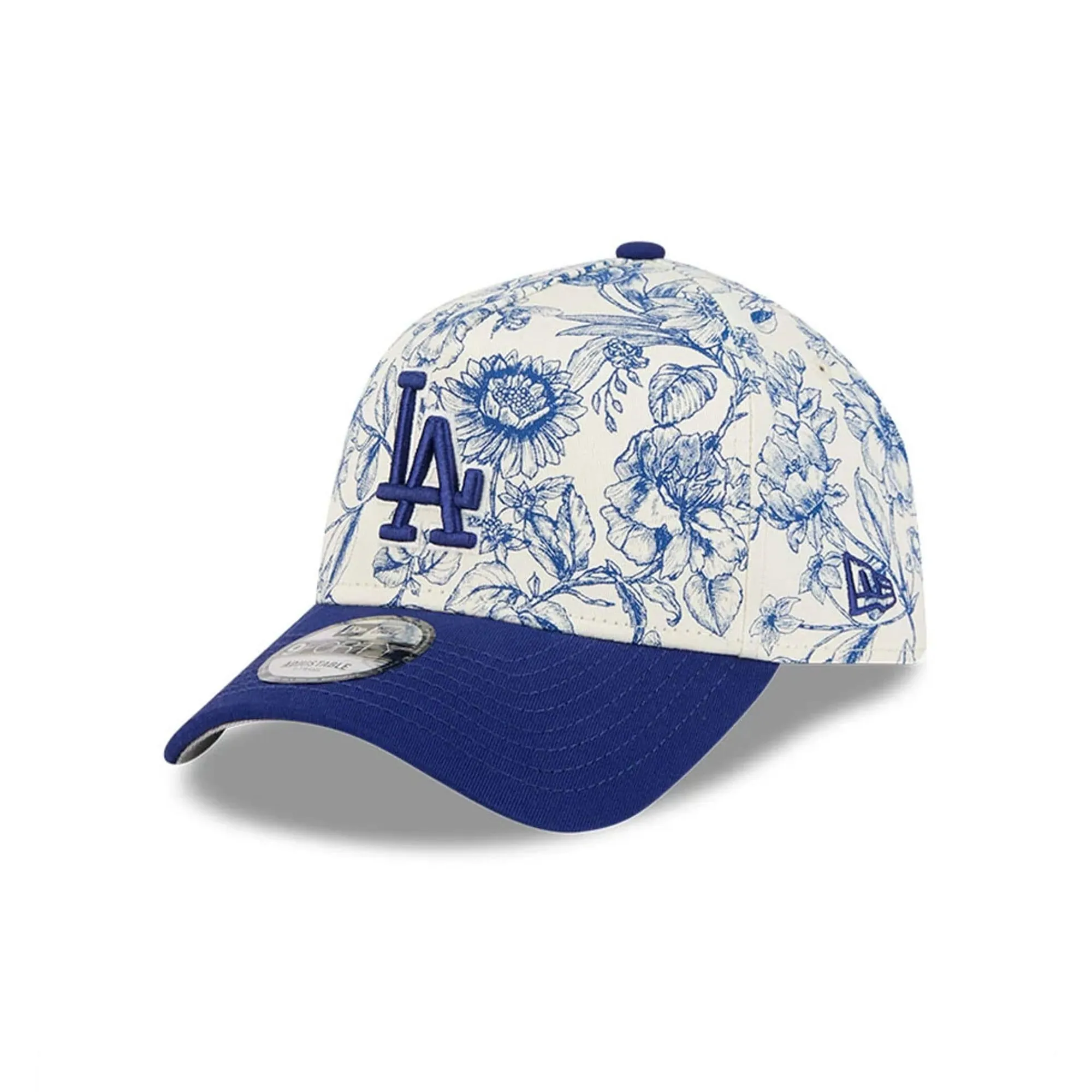 LA Dodgers MLB Spring Floral Dark Blue 9FORTY A-Frame Adjustable Cap New Era Cap adult unisex