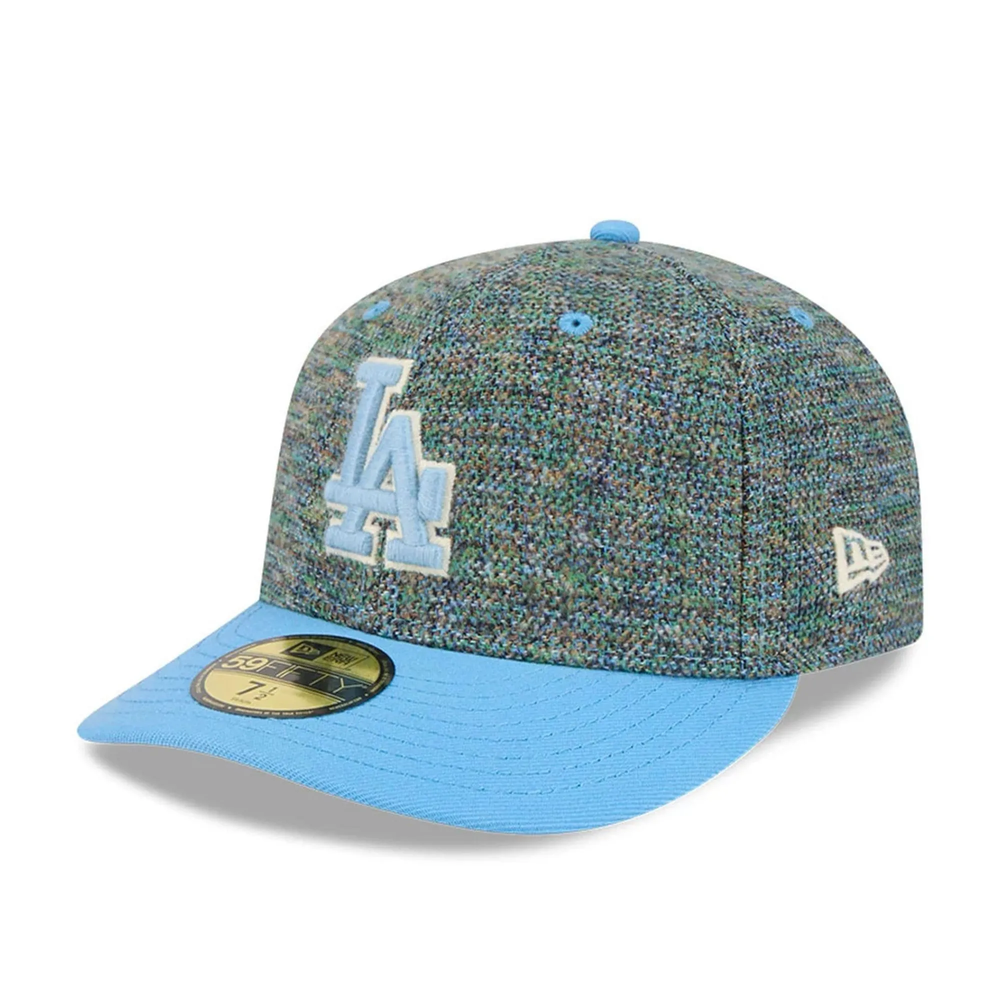 LA Dodgers MLB Tweedy Cotton Pastel Blue 59FIFTY Fitted Cap New Era Cap adult unisex