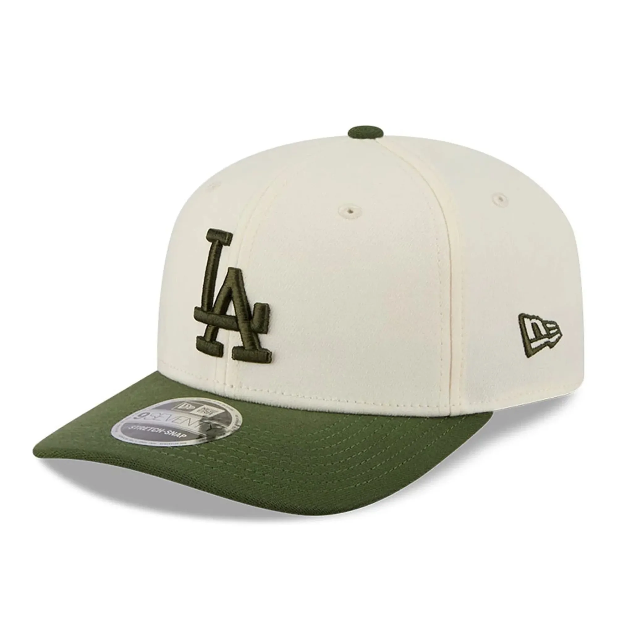 LA Dodgers MLB Rifle Green 9SEVENTY Stretch Snap Adjustable Cap New Era Cap adult unisex