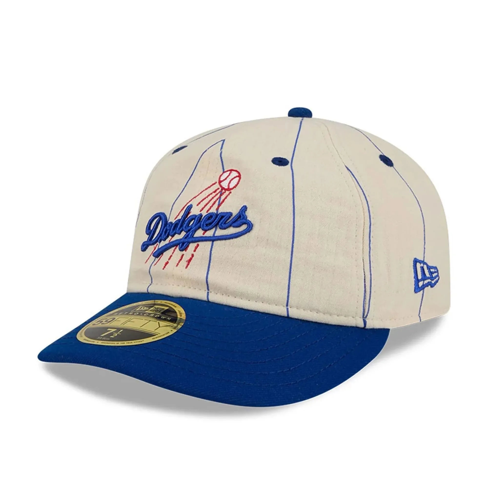 LA Dodgers MLB Linen Black Retro Crown 59FIFTY Fitted Cap New Era Cap adult unisex