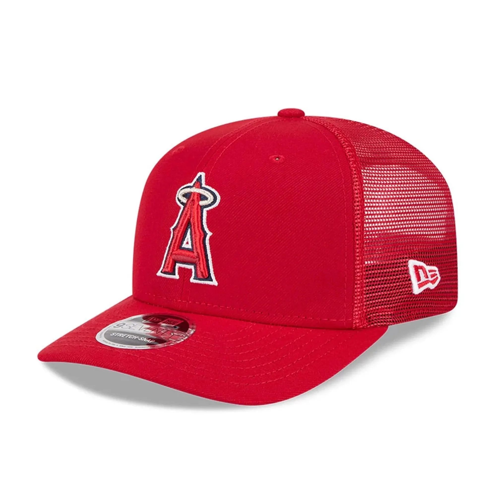 LA Angels MLB Evergreen Red 9SEVENTY Stretch Snap Adjustable Cap New Era Cap adult unisex