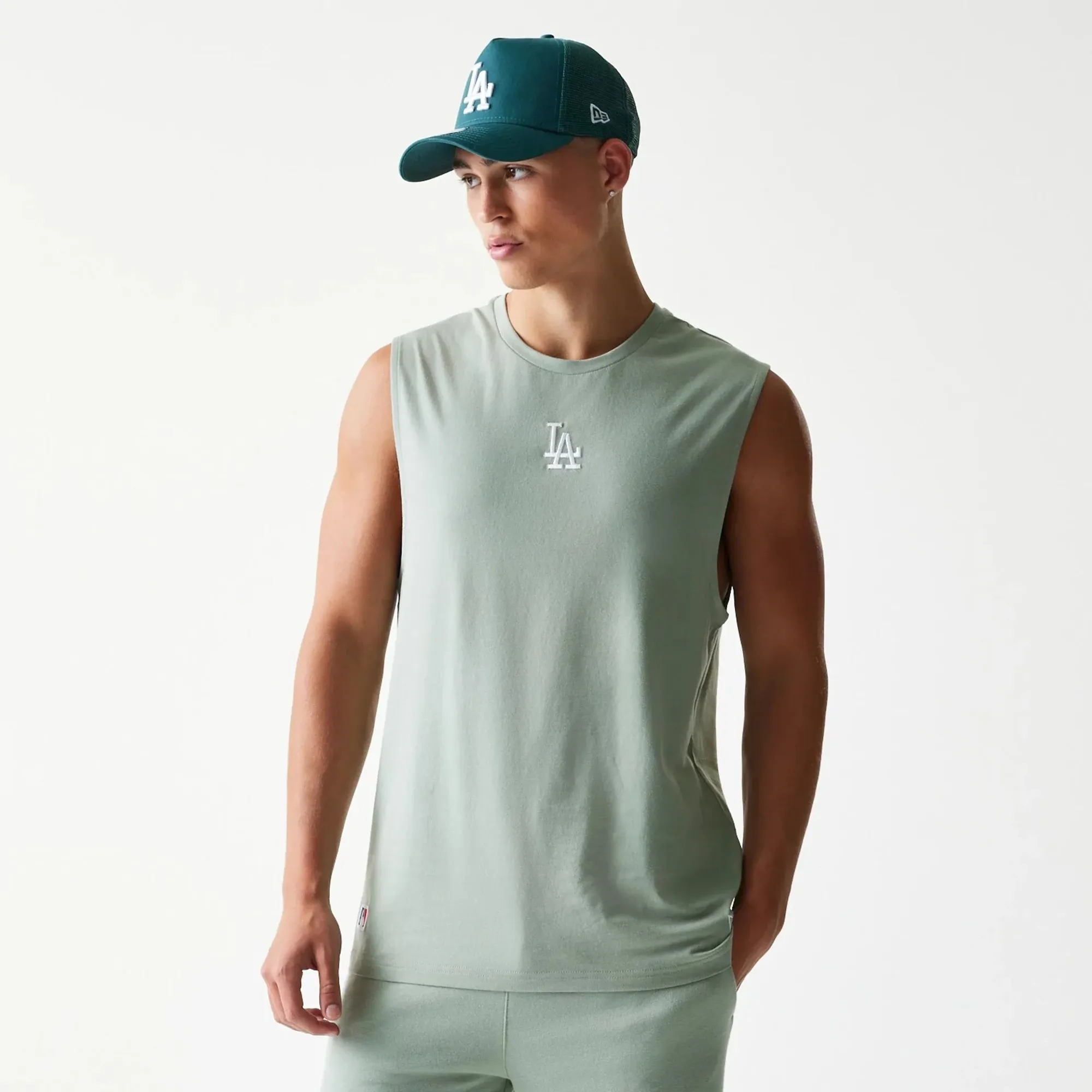 LA Dodgers MLB Pastel Green Sleeveless T-Shirt New Era Cap adult unisex