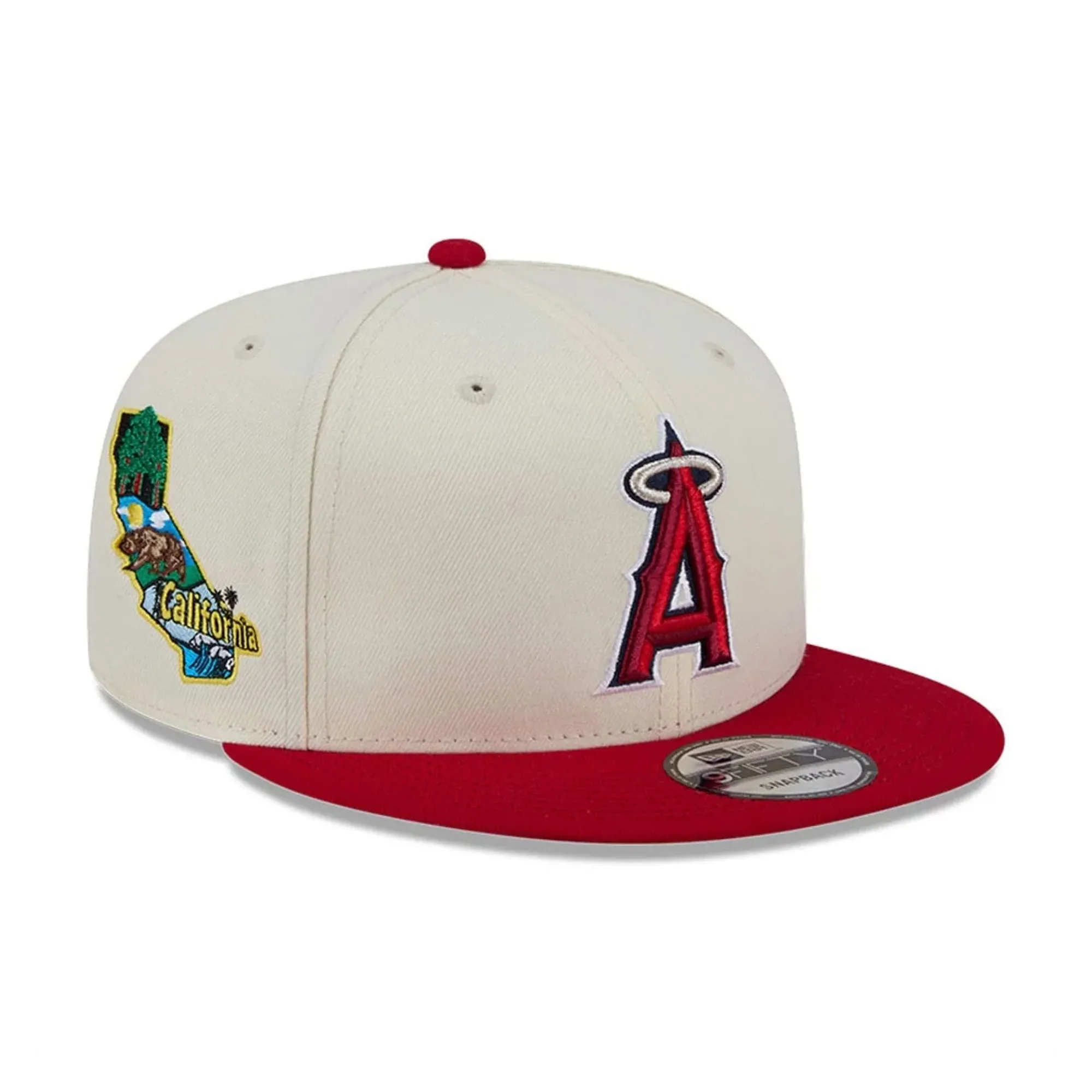 LA Angels MLB Localized White 9FIFTY Snapback Adjustable Cap New Era Cap adult unisex