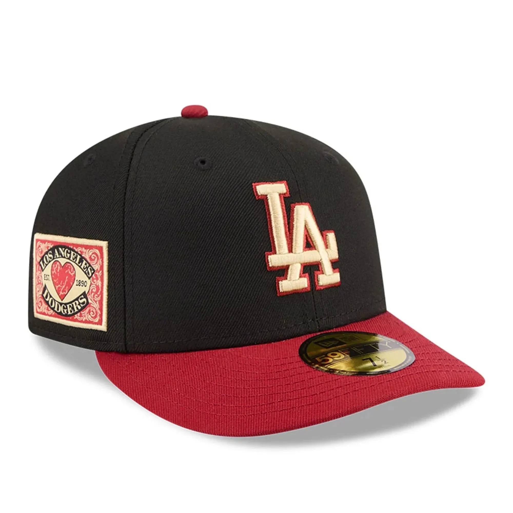 LA Dodgers MLB Team Cards Black 59FIFTY Fitted Cap New Era Cap adult unisex