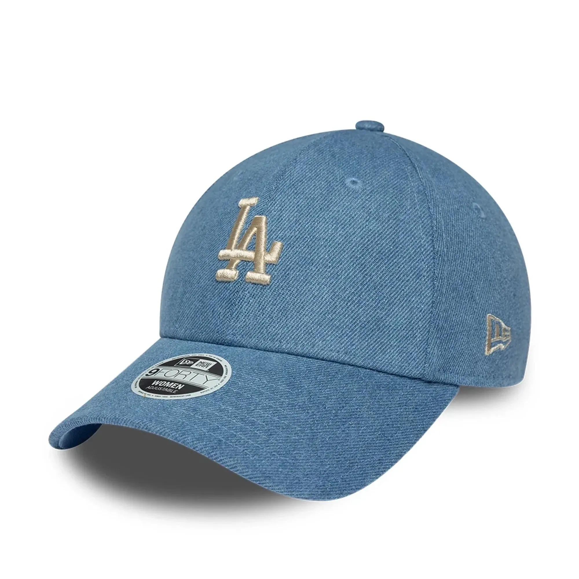 LA Dodgers Womens MLB Denim Pastel Blue 9FORTY Bowback Adjustable Cap New Era Cap adult female