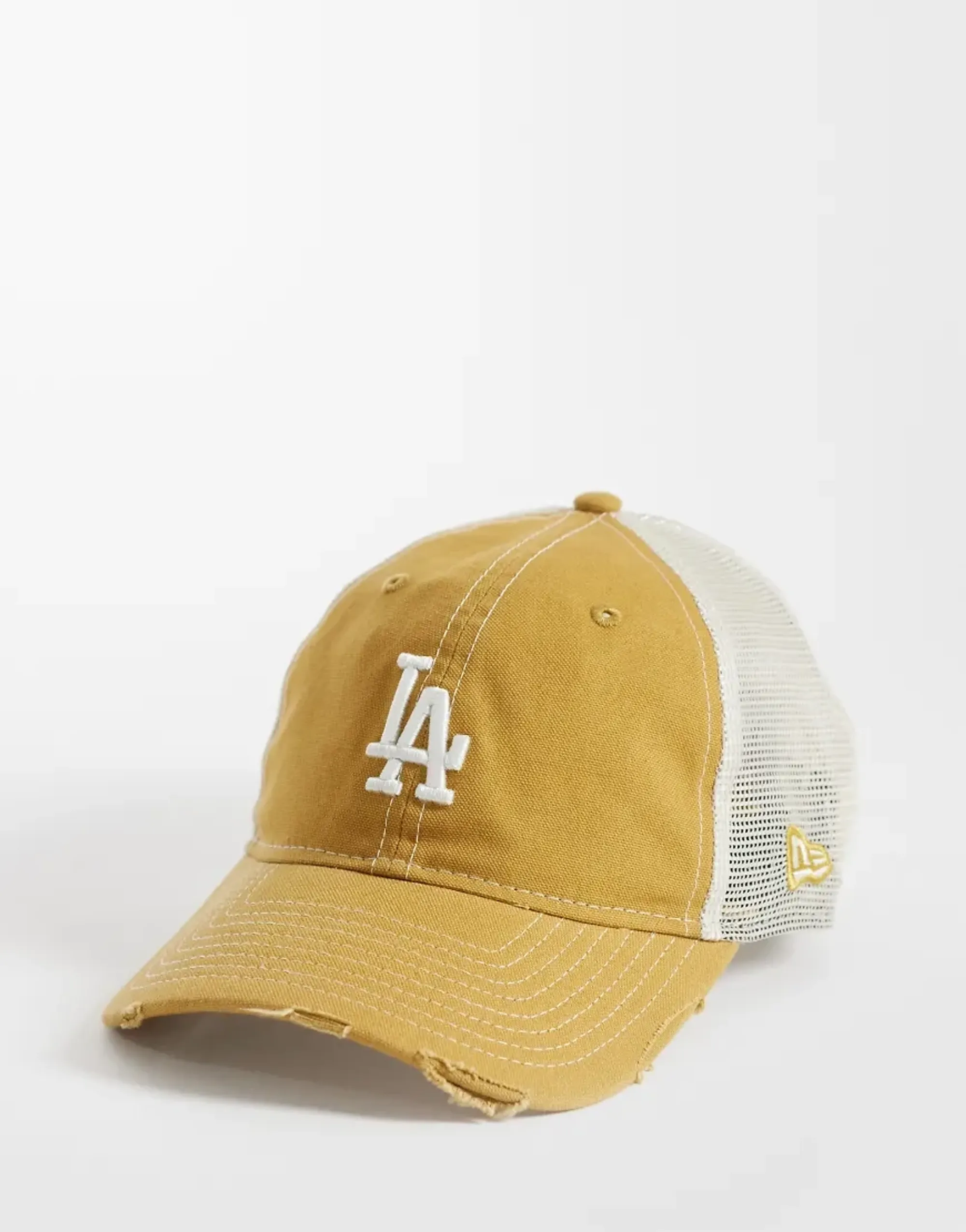 New Era Cap New Era La Dodgers 9Twenty Cotton Canvas Trucker Cap In Yellow