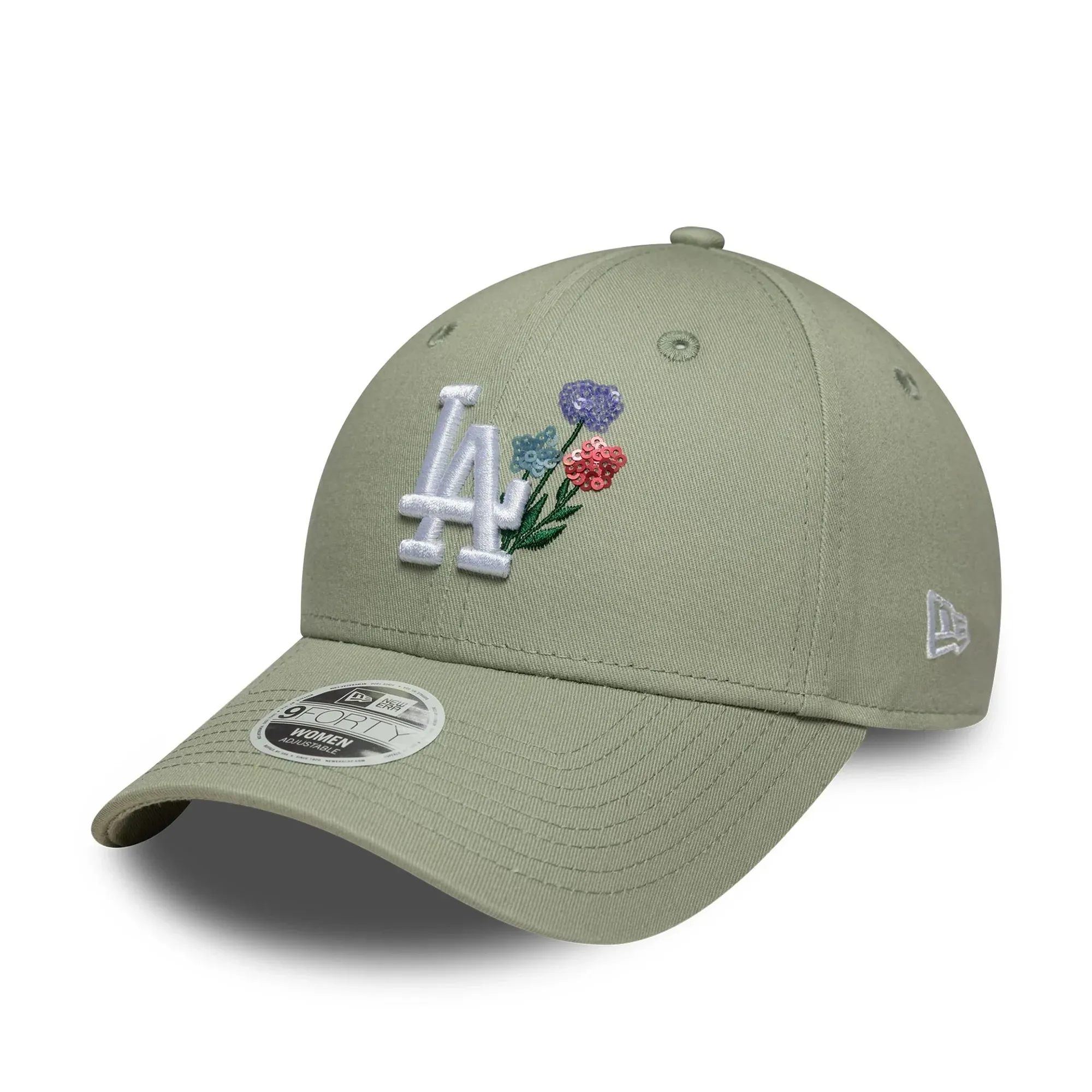 LA Dodgers Womens MLB Floral Pastel Green 9FORTY Cap New Era Cap adult female