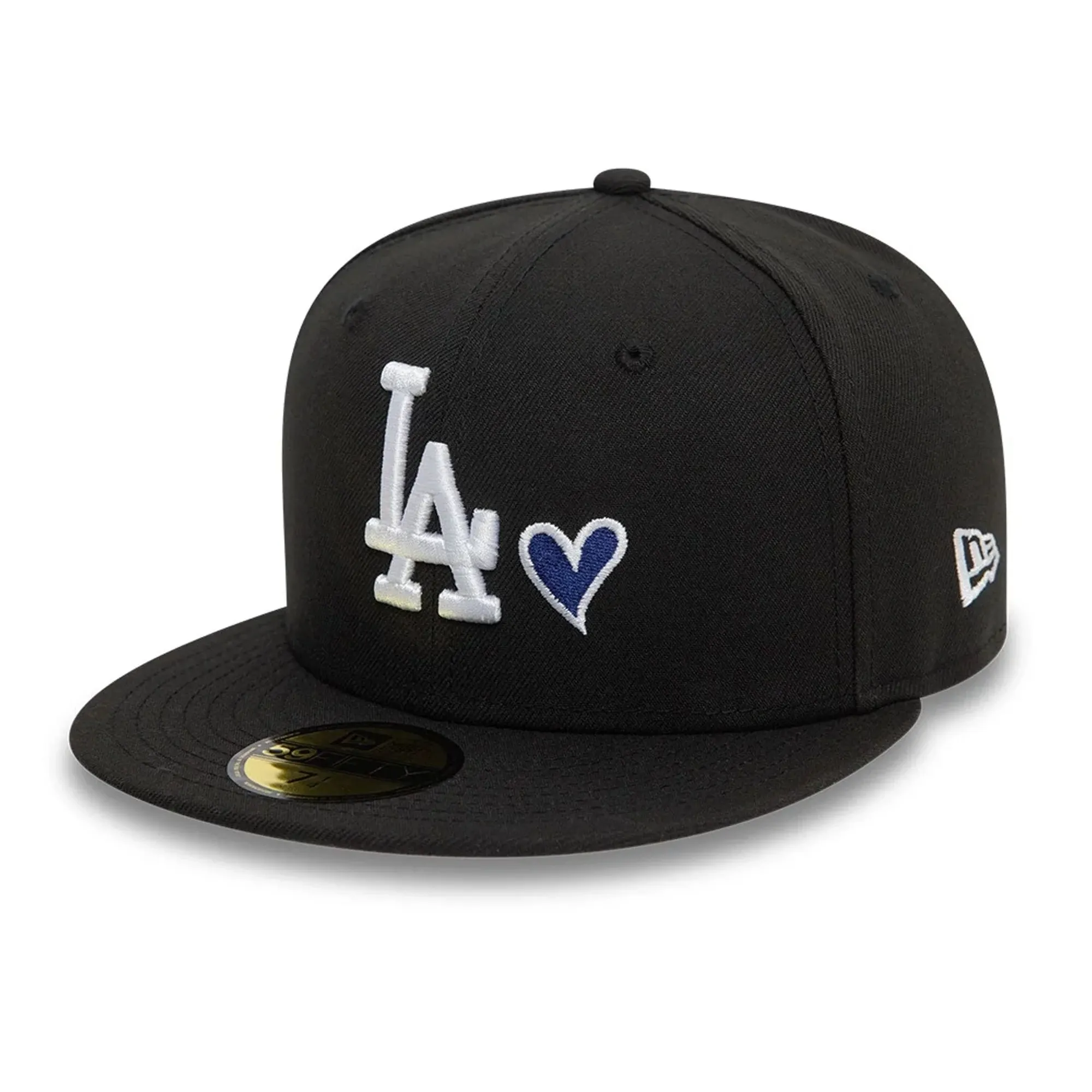 LA Dodgers MLB Heart Icon Black 59FIFTY Fitted Cap New Era Cap adult unisex