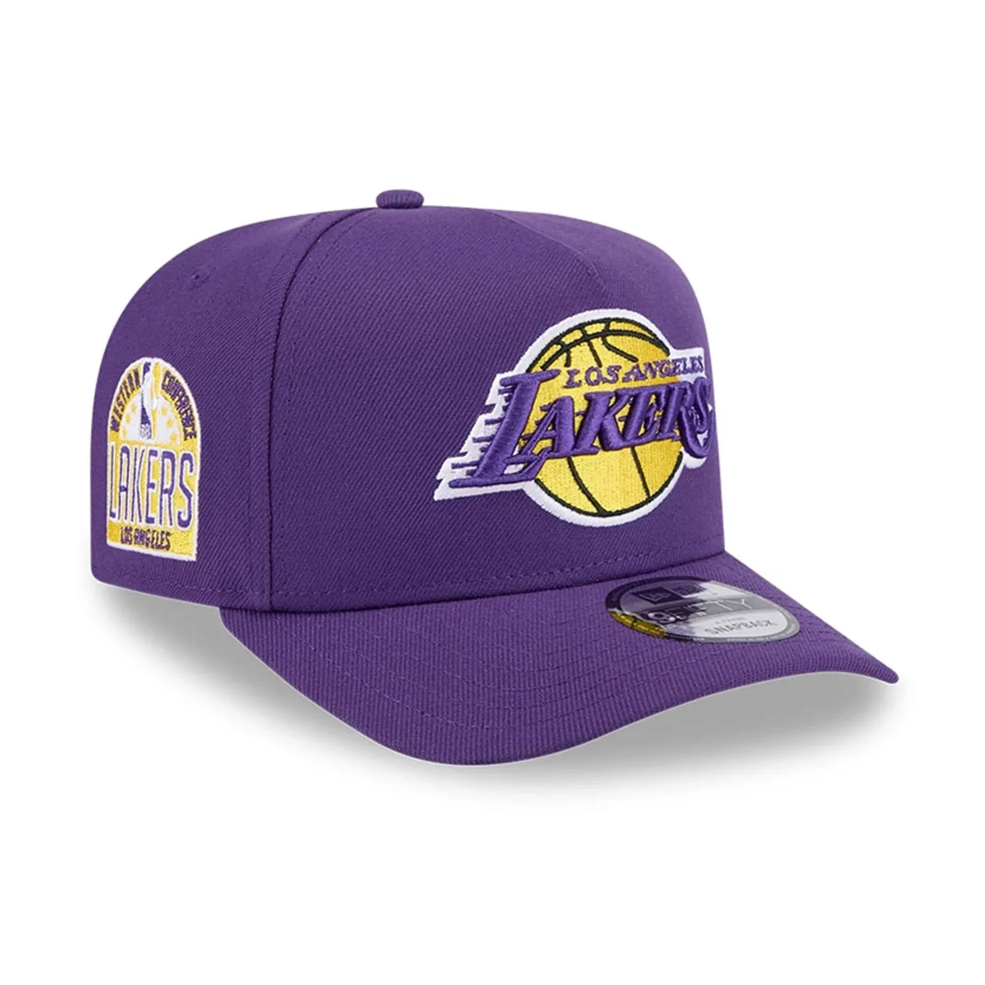 LA Lakers NBA Evergreen Purple 9FIFTY A-Frame Snapback Adjustable Cap New Era Cap adult unisex