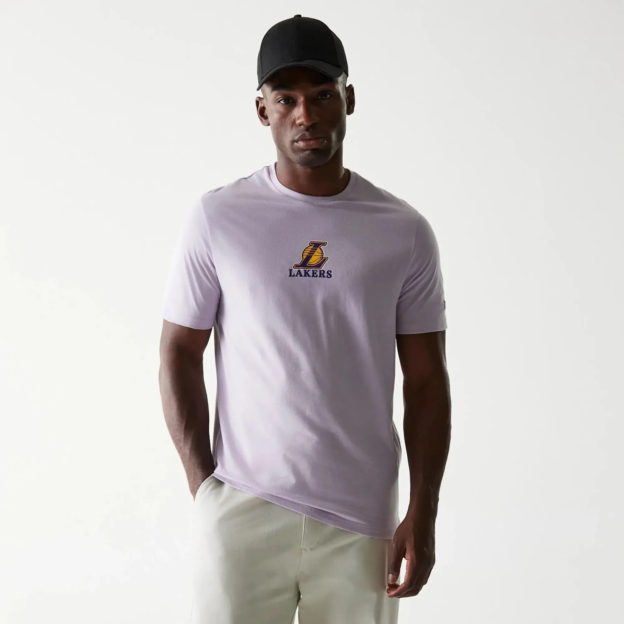 LA Lakers NBA Pastel Purple T-Shirt New Era Cap adult unisex
