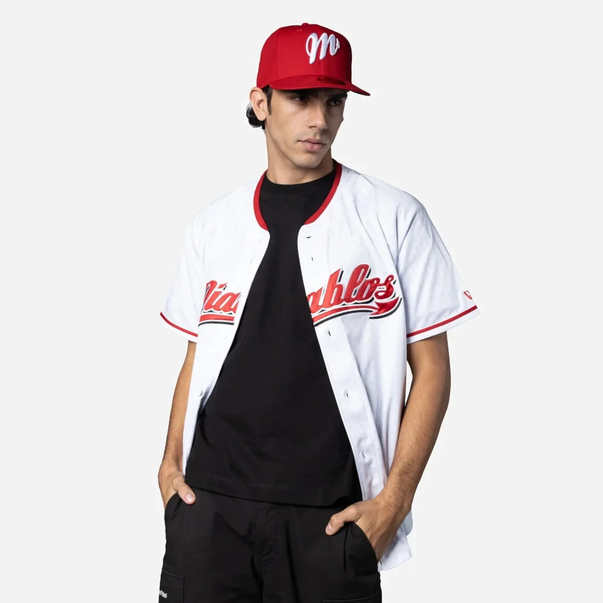 Mexico Diablos Mexico LMB On Field White On-Field Jersey New Era Cap adult unisex