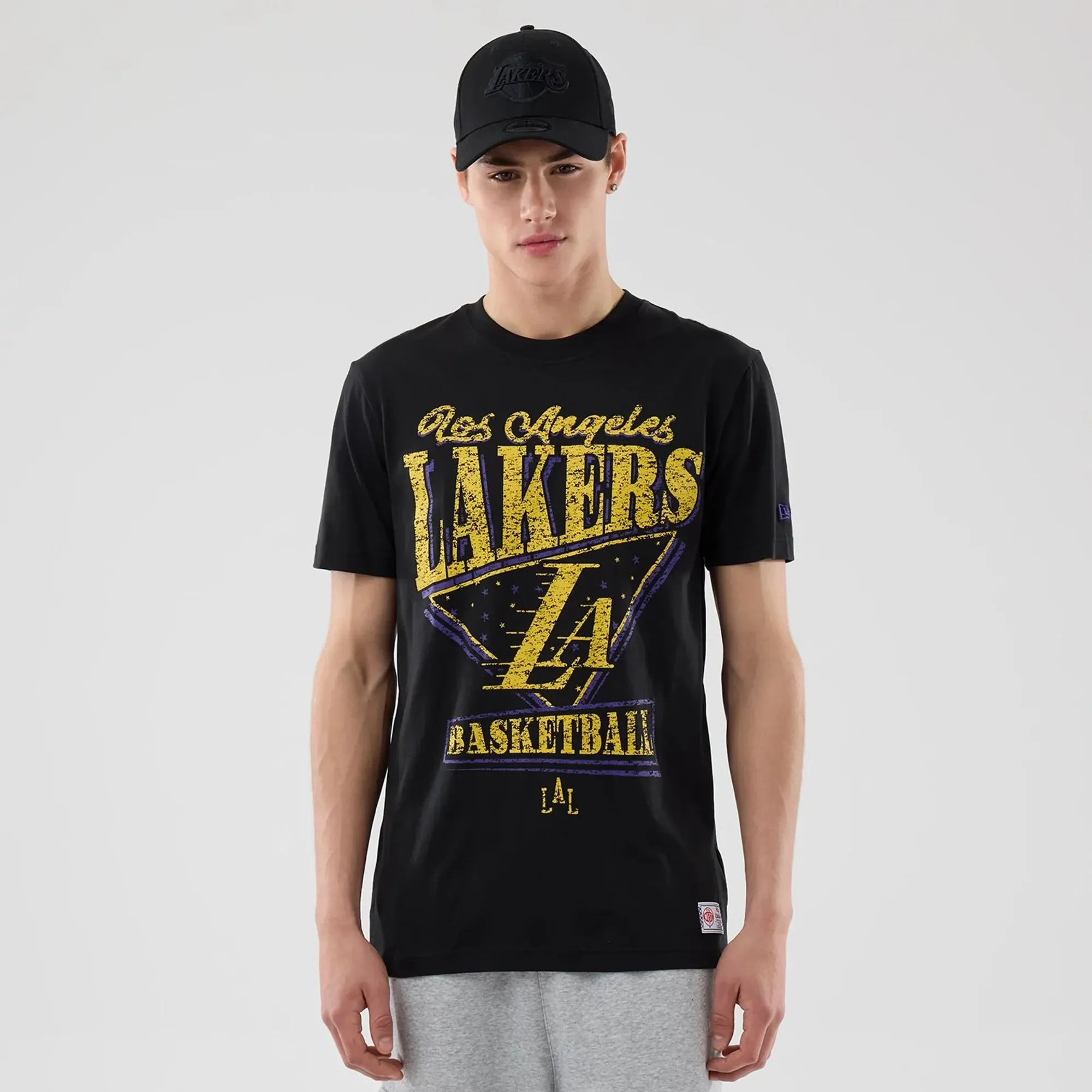 LA Lakers NBA City Edition Black T-Shirt New Era Cap adult unisex