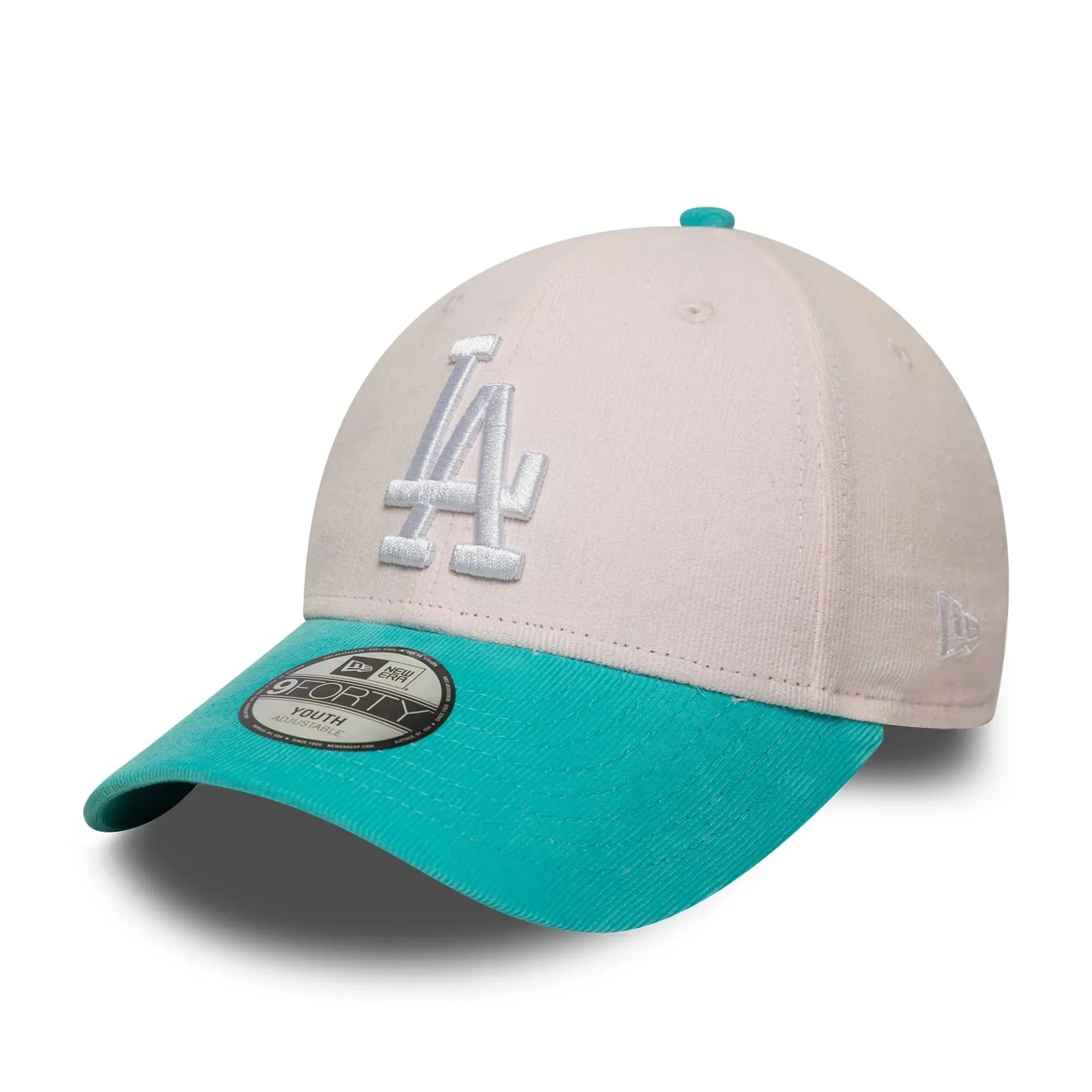 LA Dodgers Youth MLB Cord Pastel Pink 9FORTY Adjustable Cap New Era Cap adult unisex