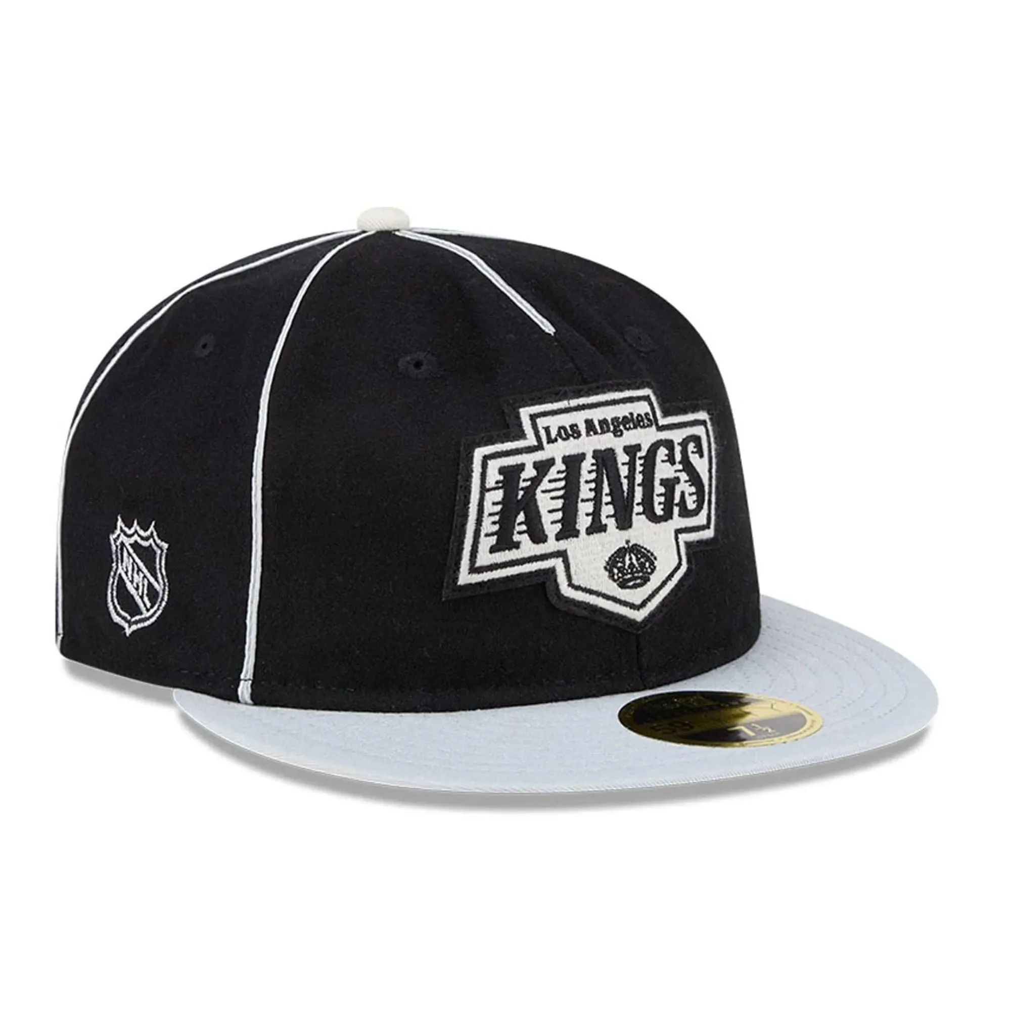 LA Kings NHL Felt Logo Black Retro Crown 59FIFTY Fitted Cap New Era Cap adult unisex