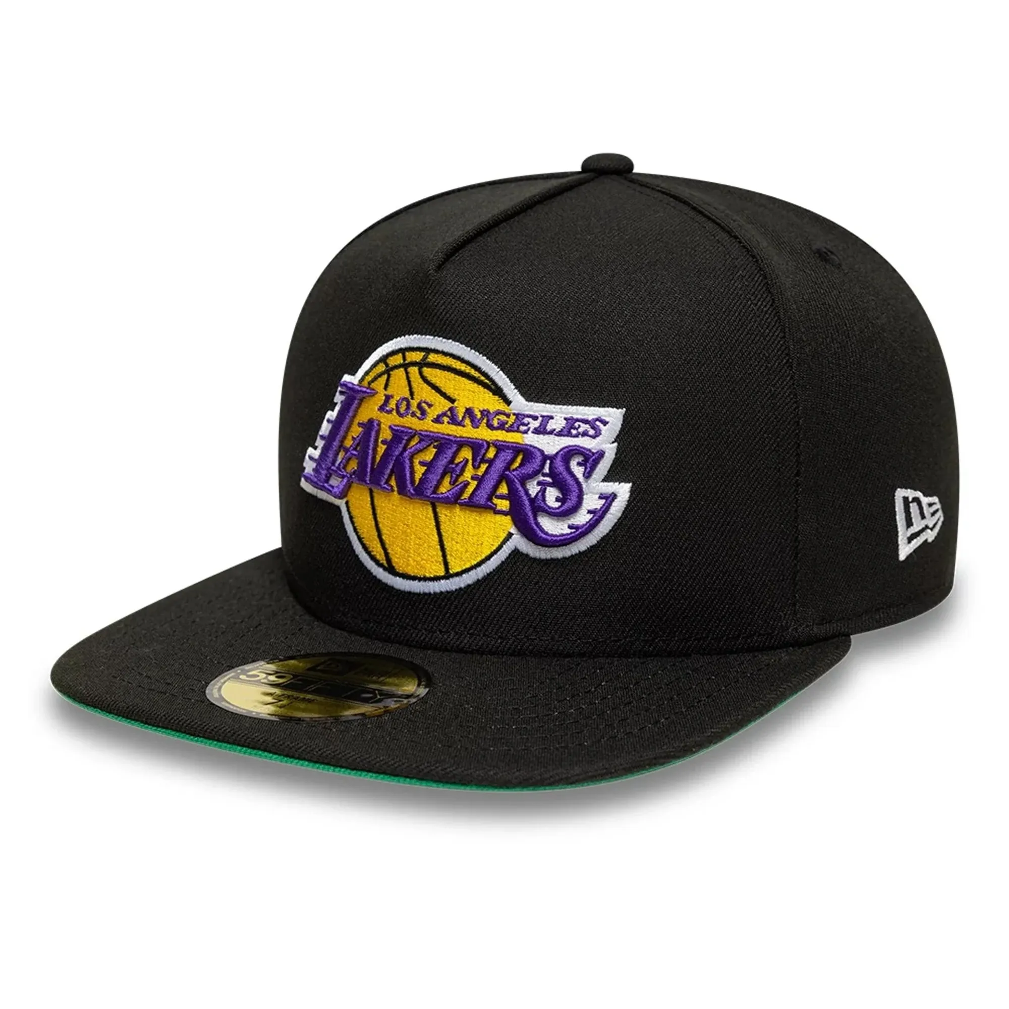 LA Lakers NBA Flat Black 59FIFTY A-Frame Fitted Cap New Era Cap adult unisex