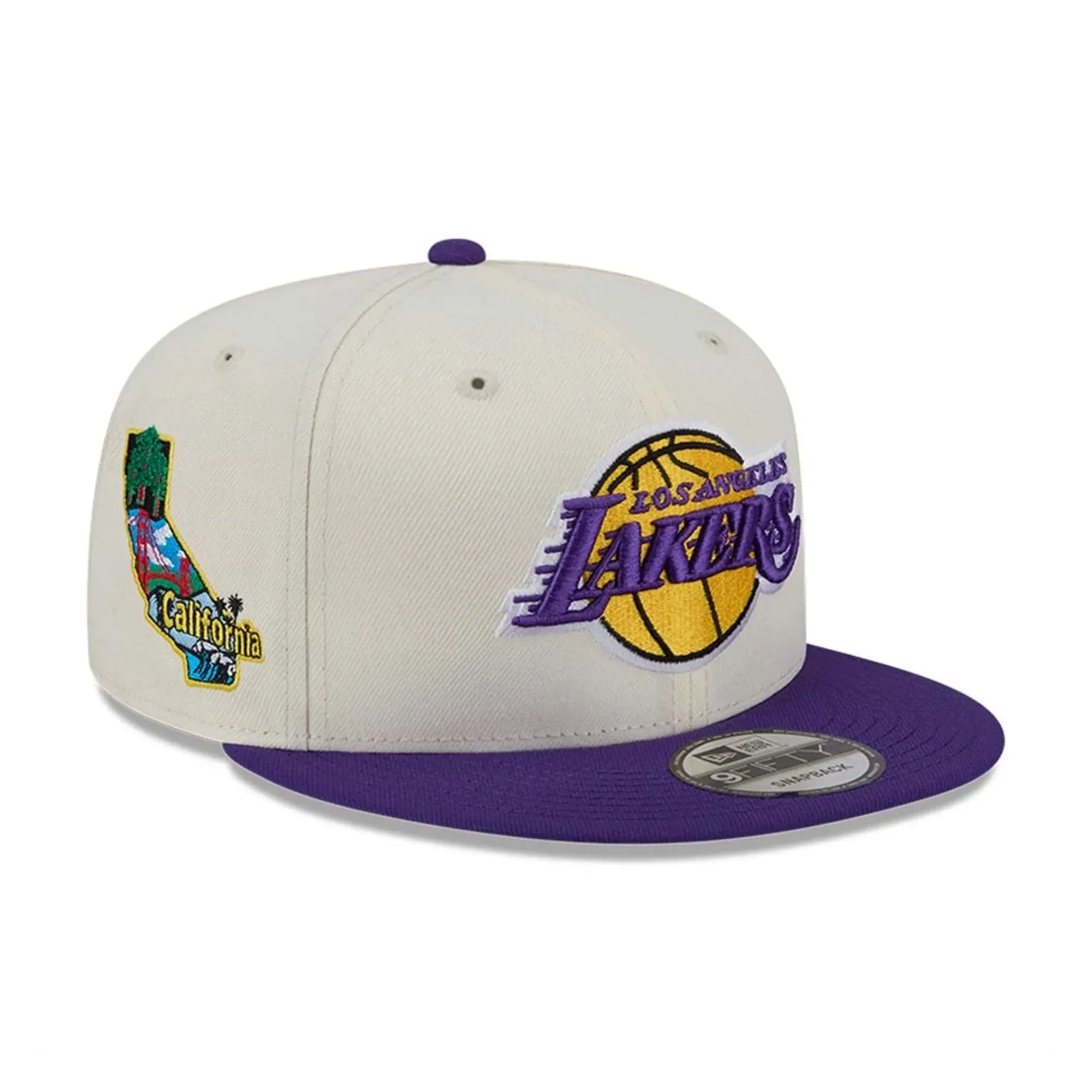 LA Lakers NBA Localized White 9FIFTY Snapback Adjustable Cap New Era Cap adult unisex