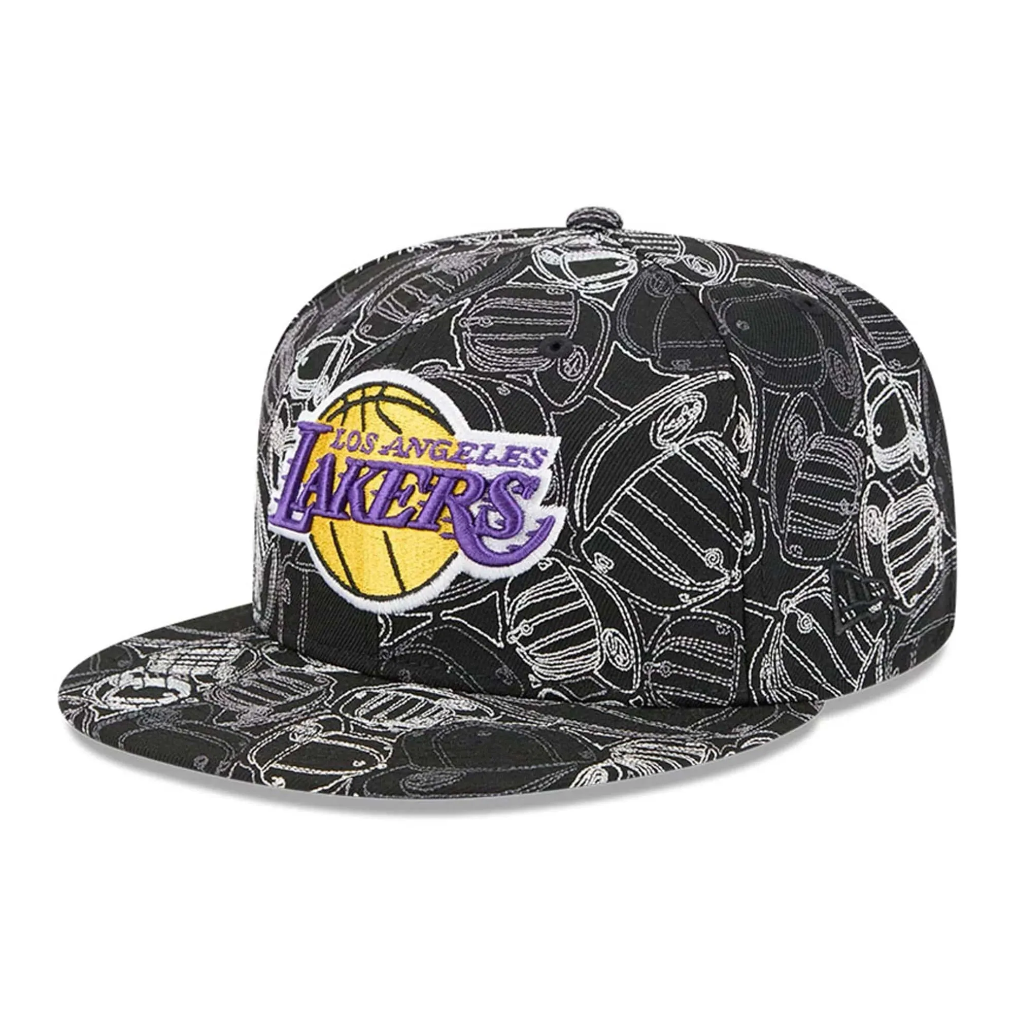 LA Lakers NBA Cap Scramble Black 59FIFTY Fitted Cap New Era Cap adult unisex