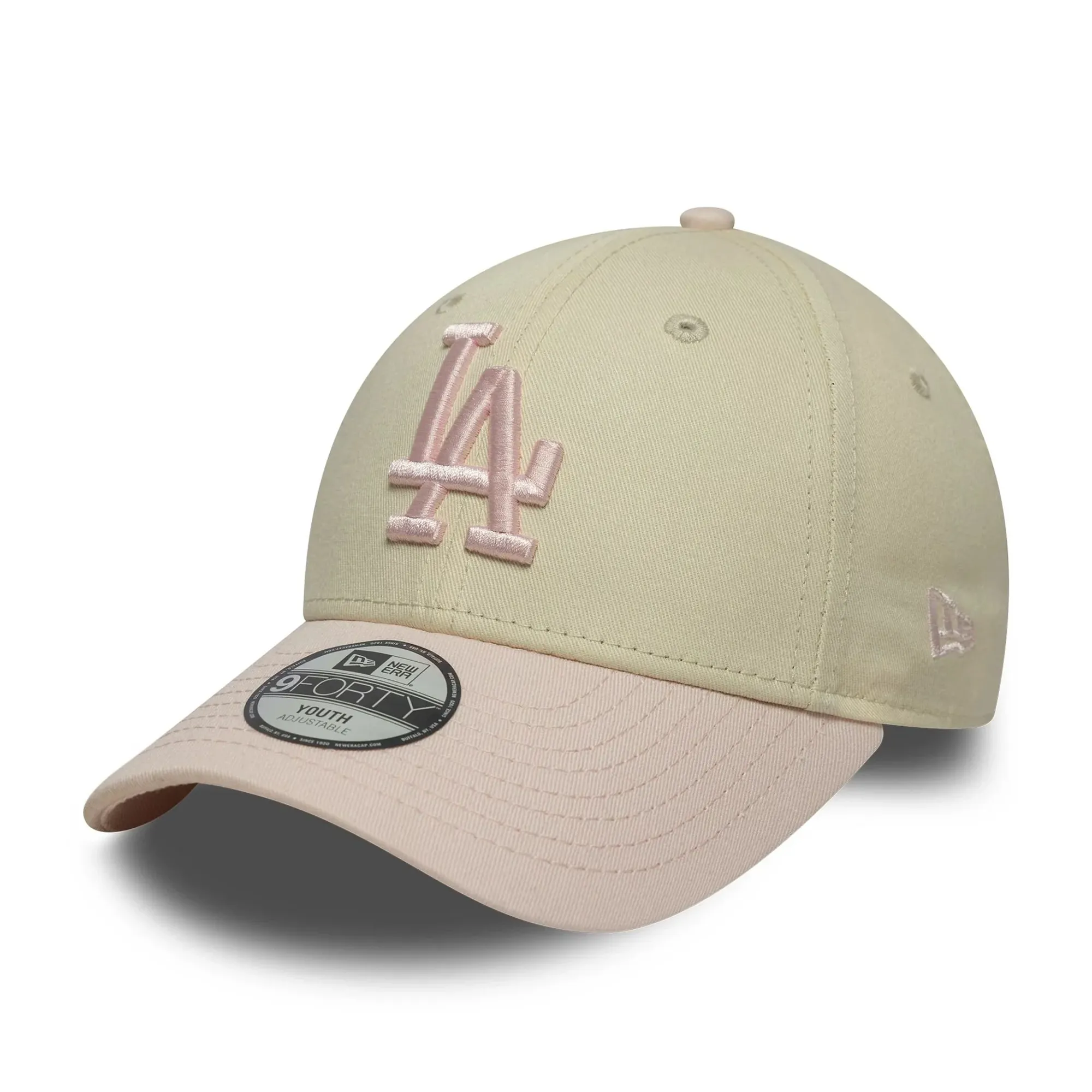 LA Dodgers Youth MLB League Essential Light Beige 9FORTY Cap New Era Cap adult unisex
